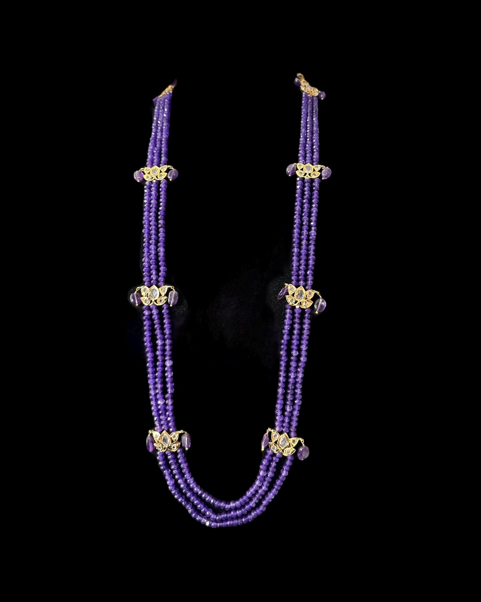 DLN117  Raina amethyst beads necklace (READY TO SHIP)