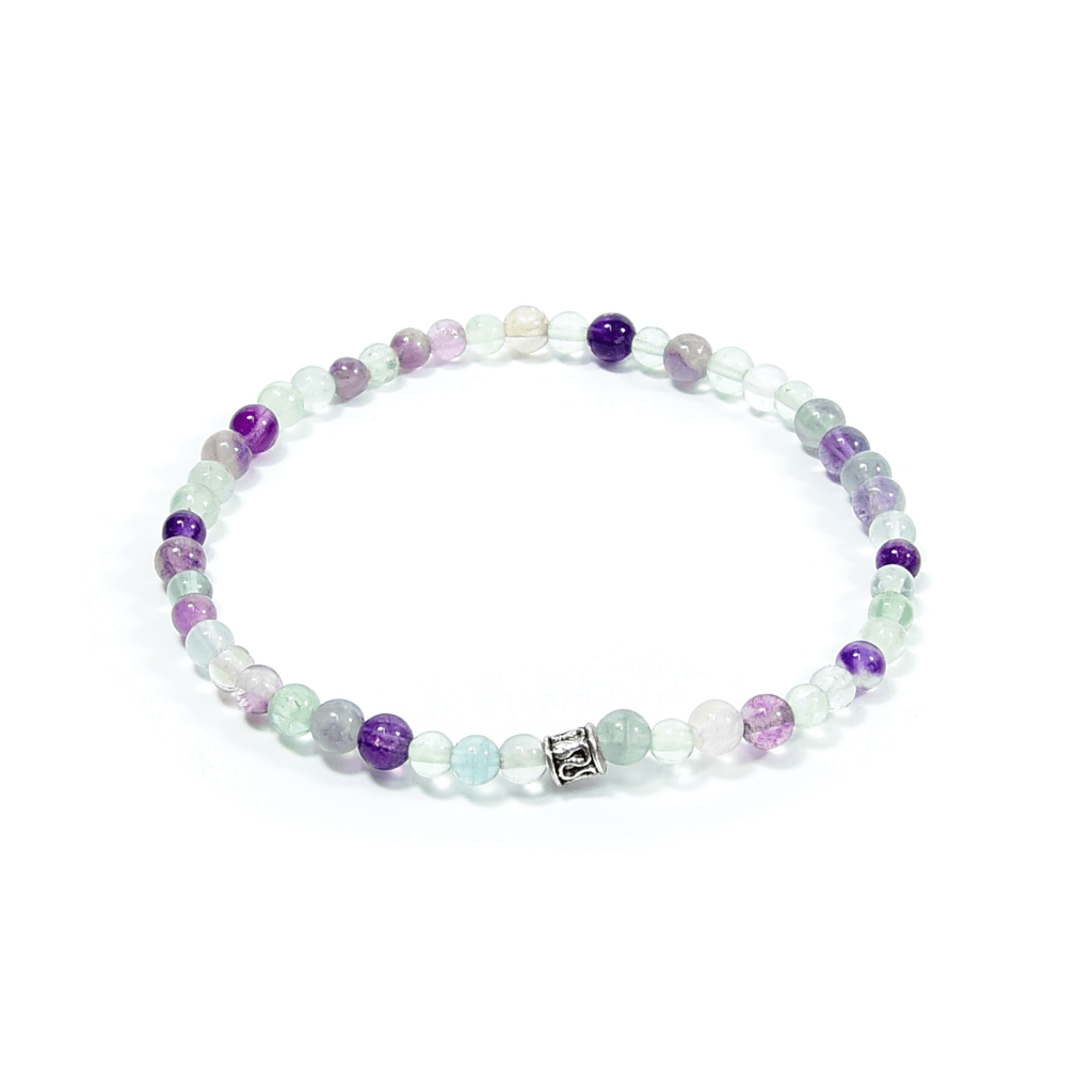 Fluorite and Amethyst Mini Bracelet