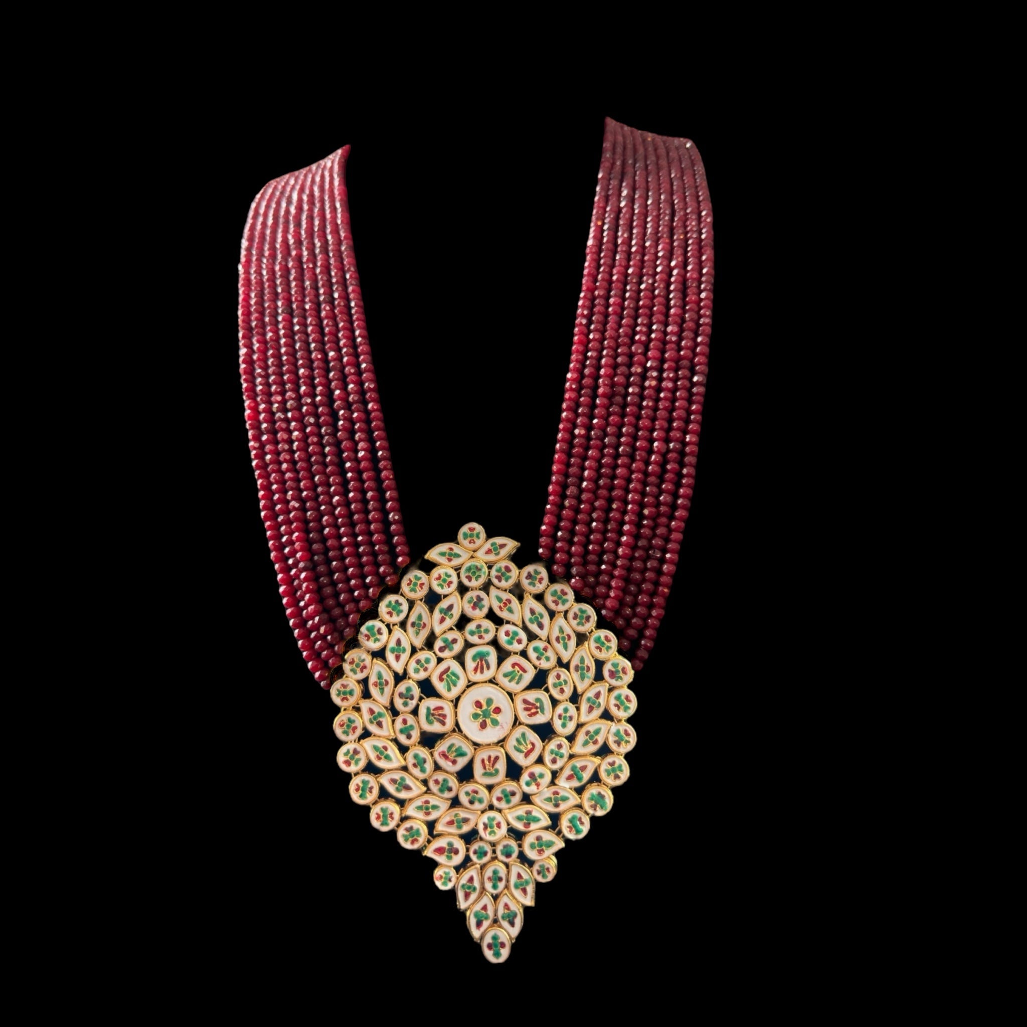 DLN79 Reeba long necklace with earrings ( SHIPS IN 3 WEEKS )