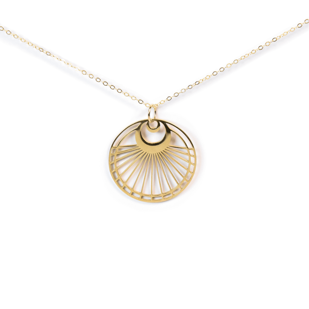 Lunar Radiance Moon Pendant Necklace