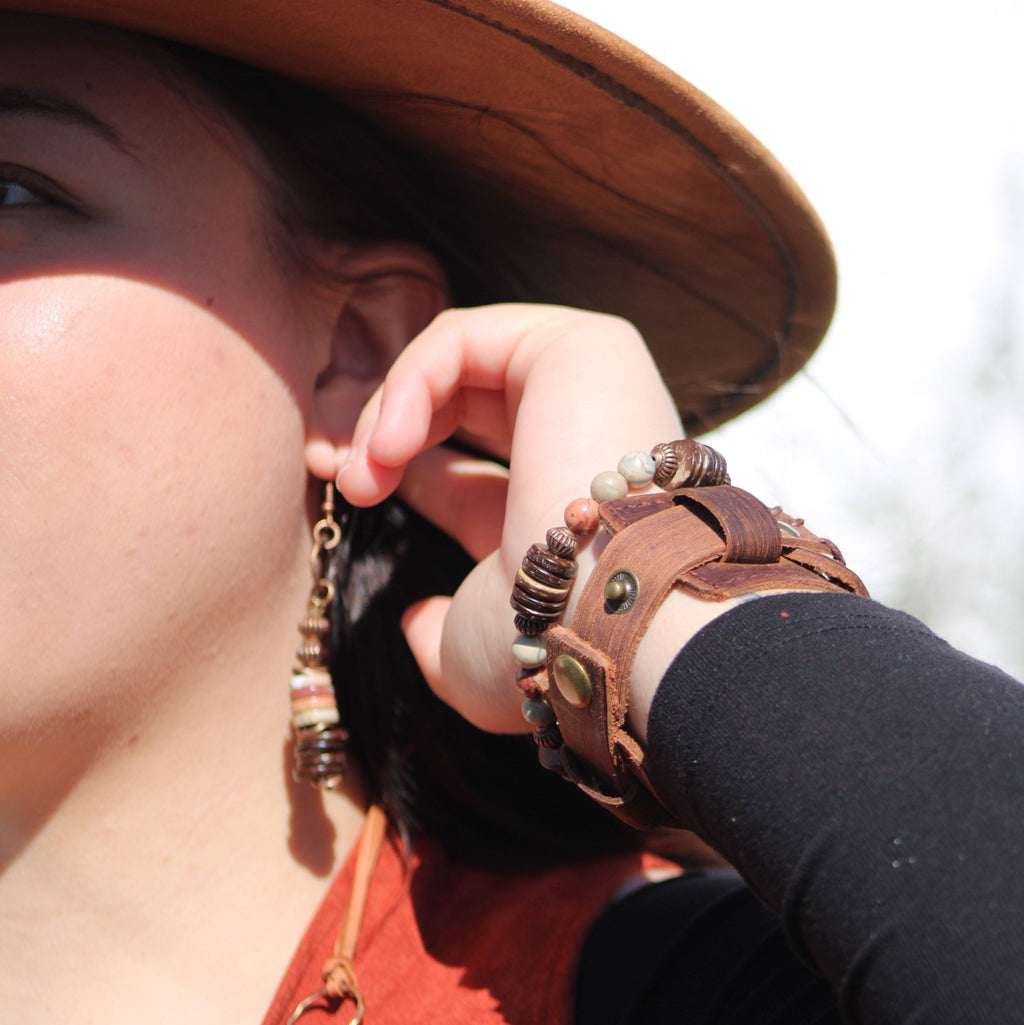 Aqua Terra and Wood Bracelet 239B