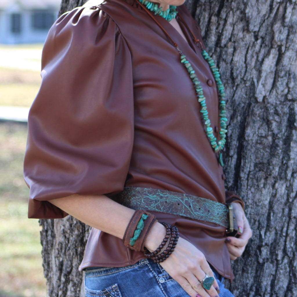 Natural Turquoise Chunky Necklace with Large Natural Pendant 250f