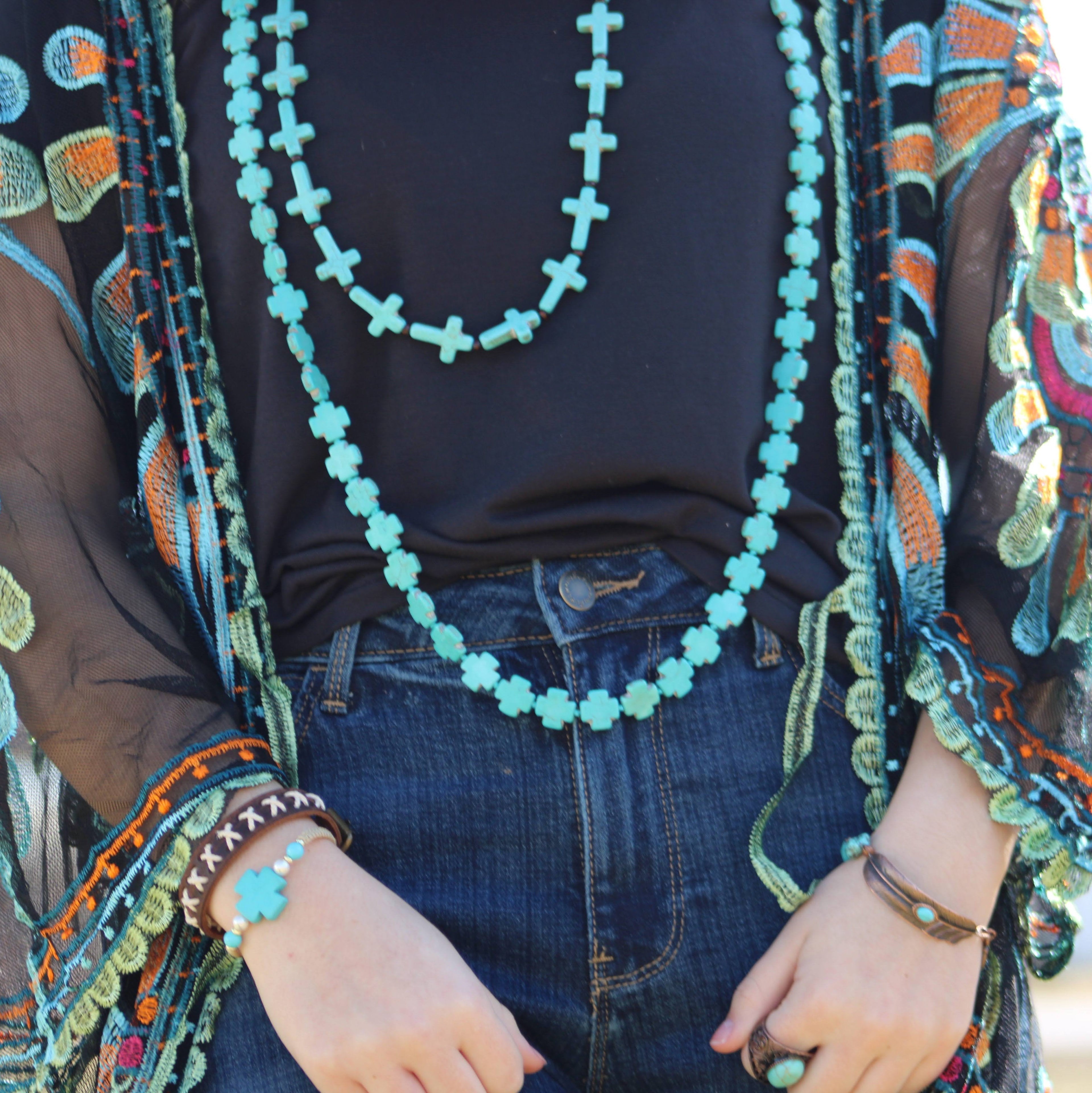 Vintage Woven Leather Cuff Bracelet X-Pattern 005B