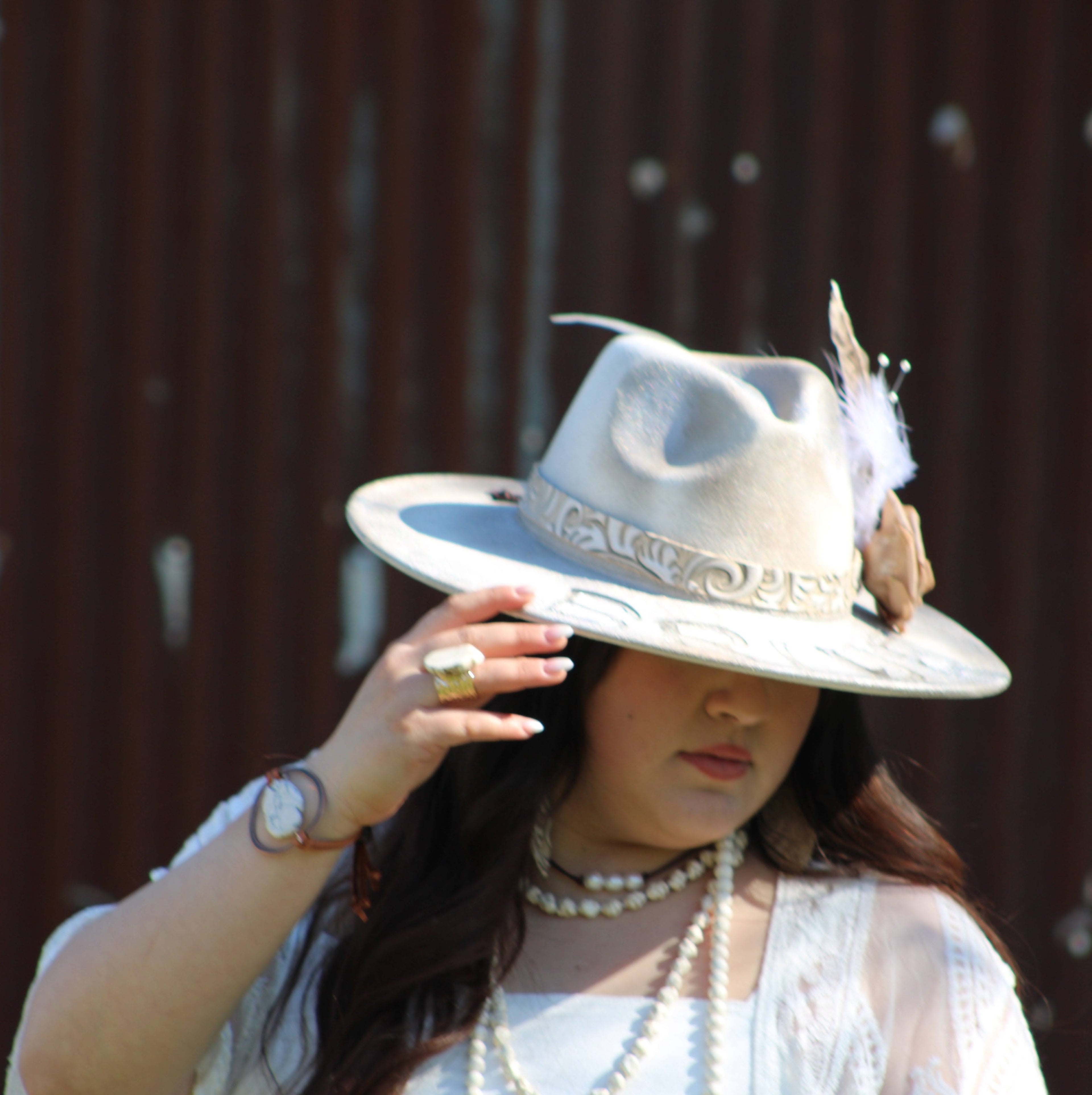 White Turquoise Bracelet w/ Adjustable Ties (010h)