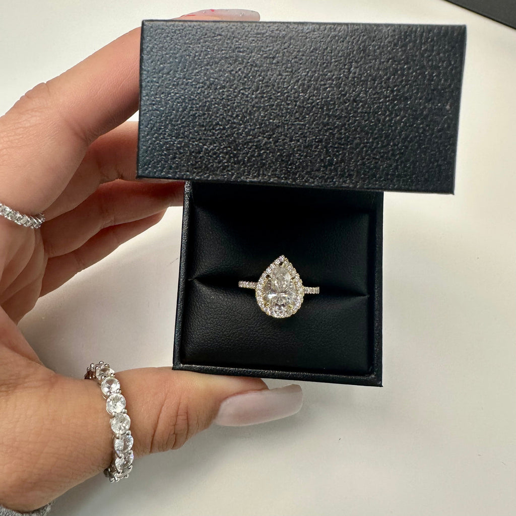 2.0ct Pink Moissanite Lab Diamond Ring