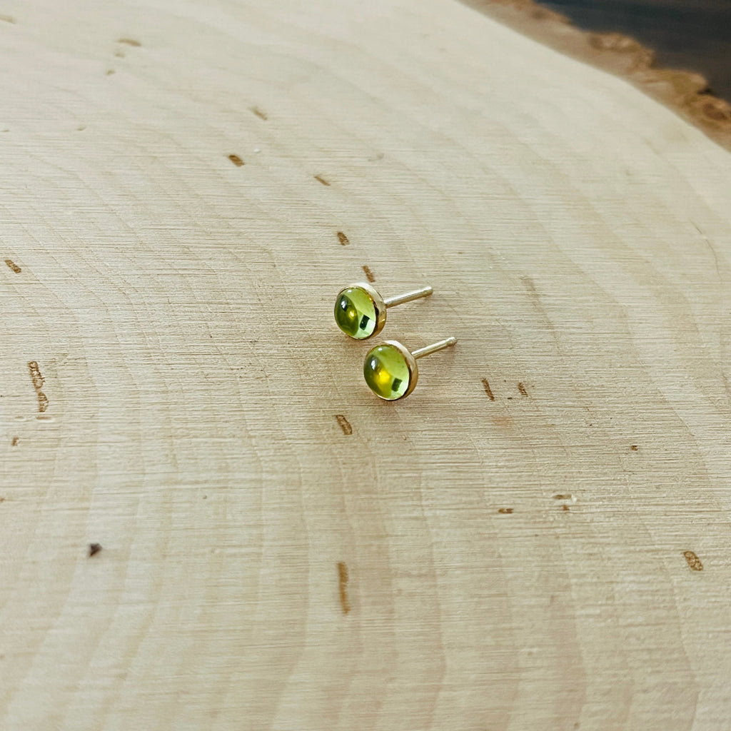 PERIDOT STUD EARRINGS