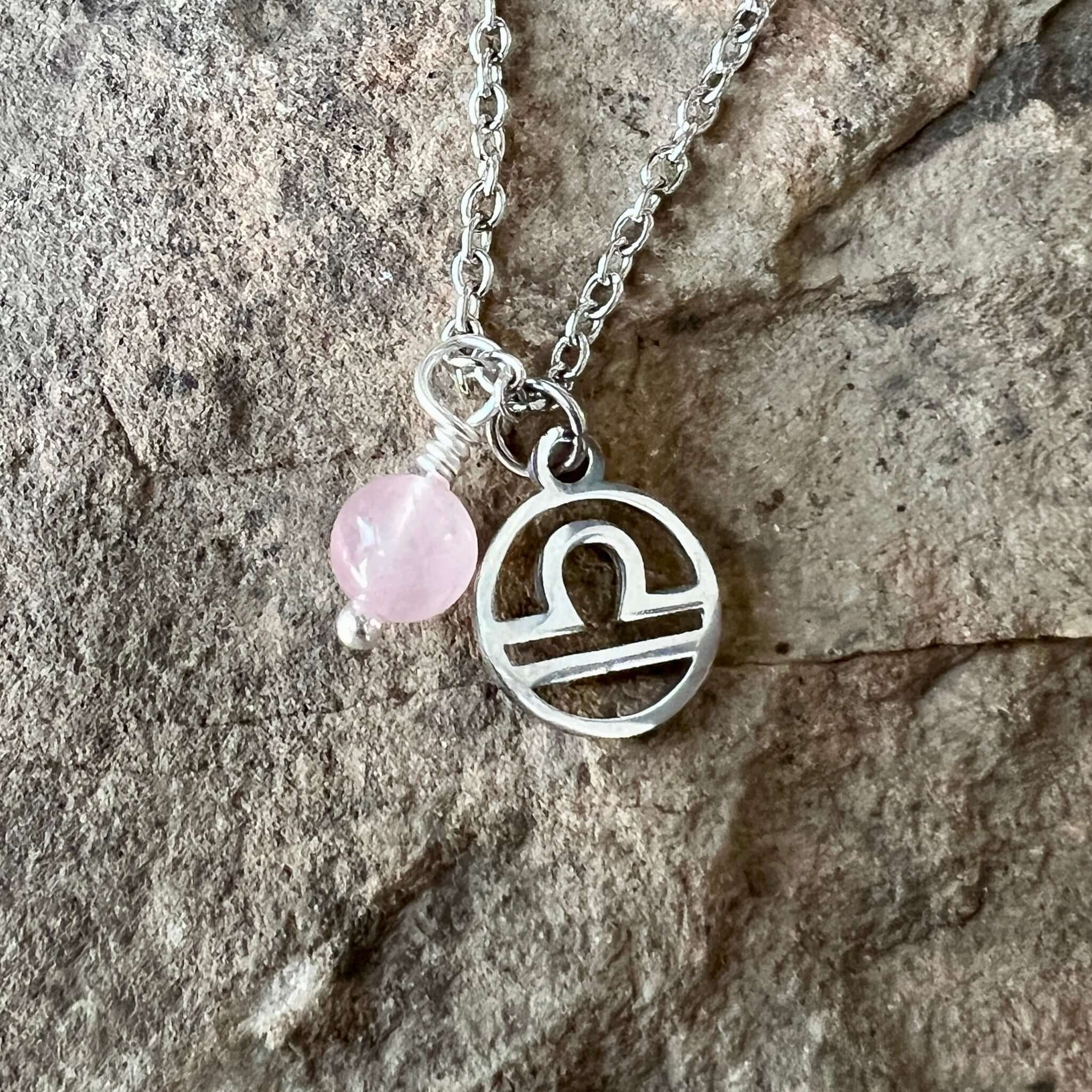 Zodiac Charm & Gemstone Necklace