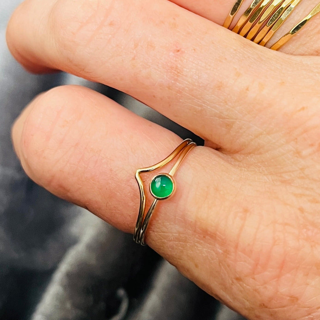 EMERALD ONYX RING