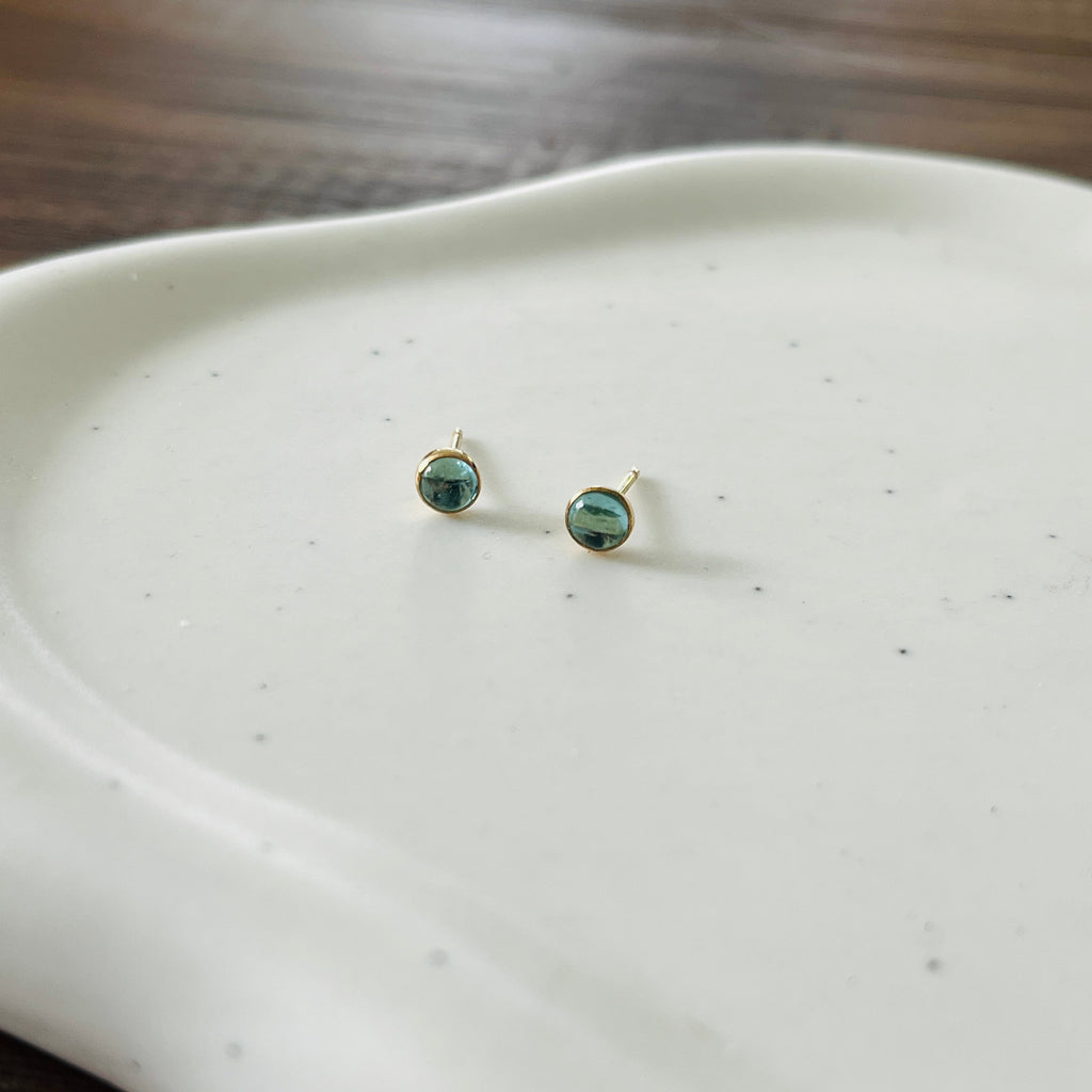 BLUE APATITE STUDS EARRINGS