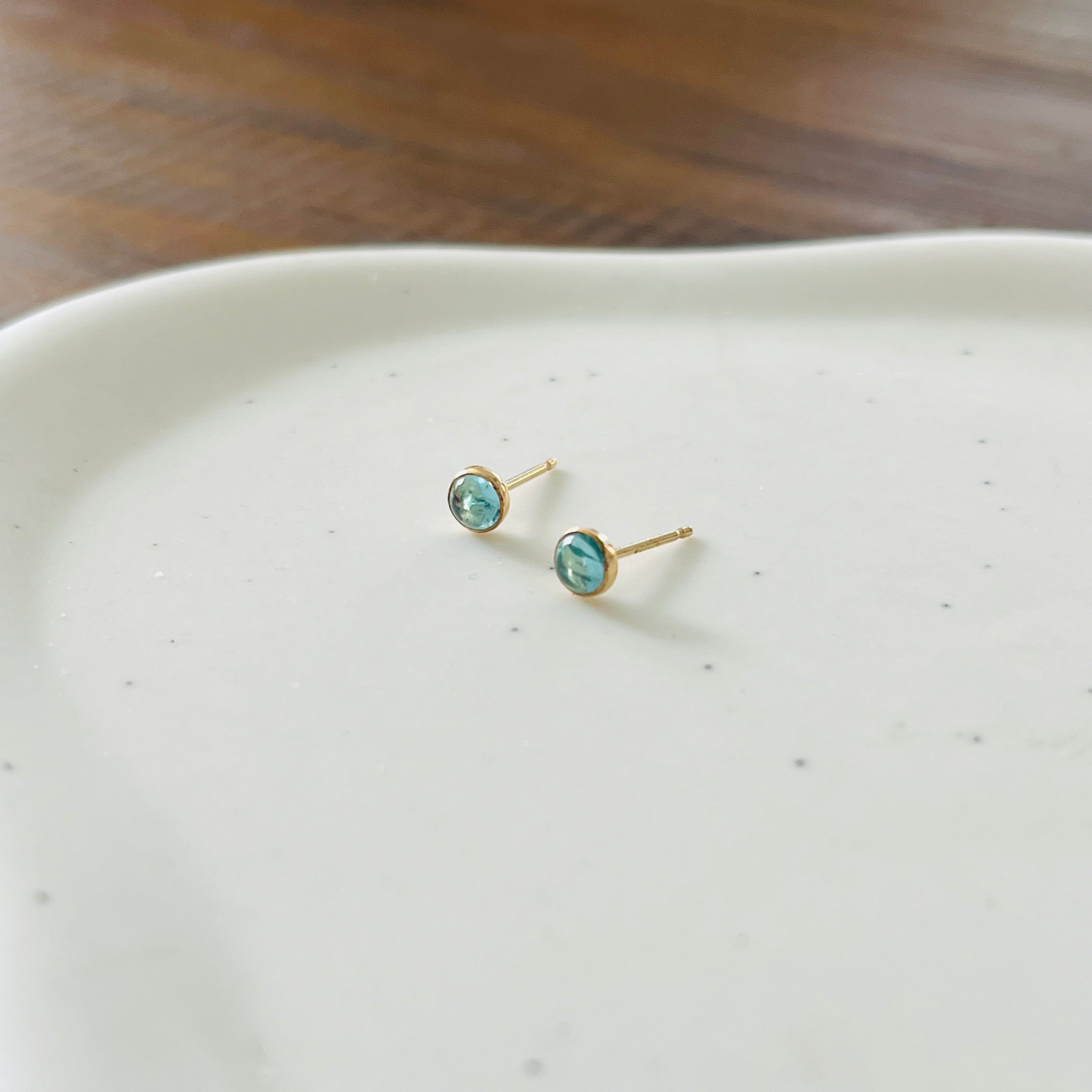 BLUE APATITE STUDS EARRINGS