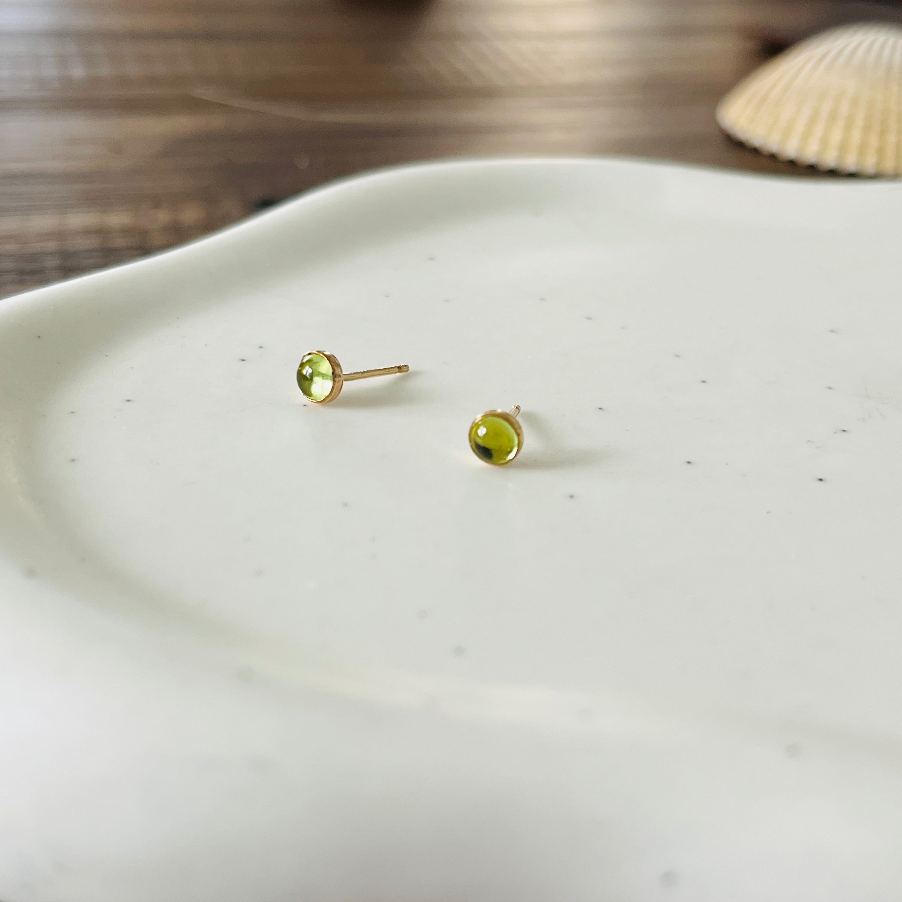 PERIDOT STUD EARRINGS