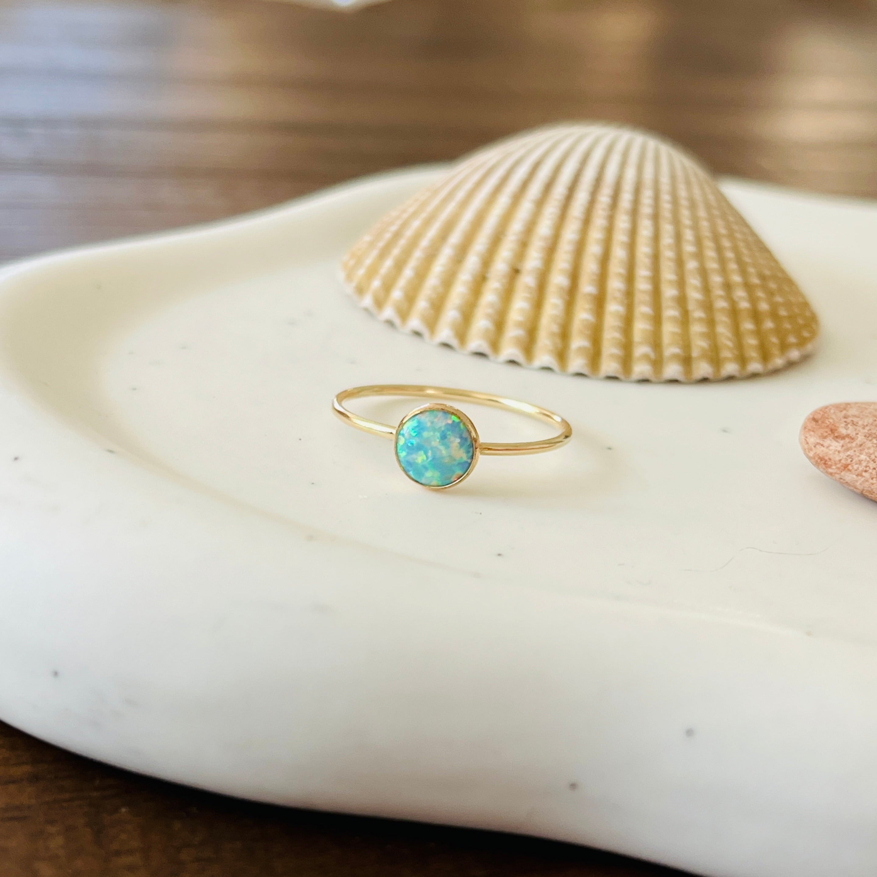 MARION SEAFOAM OPAL RING