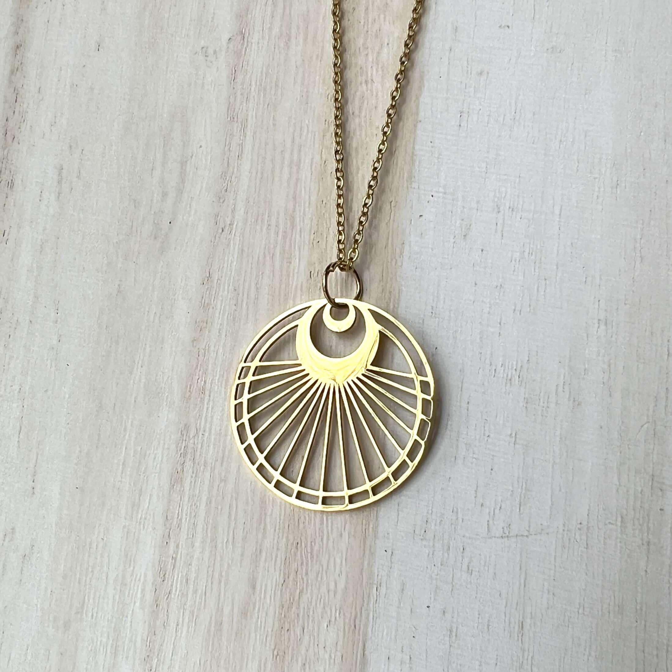 Lunar Radiance Moon Pendant Necklace