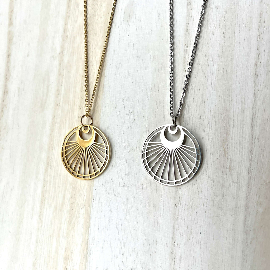 Lunar Radiance Moon Pendant Necklace