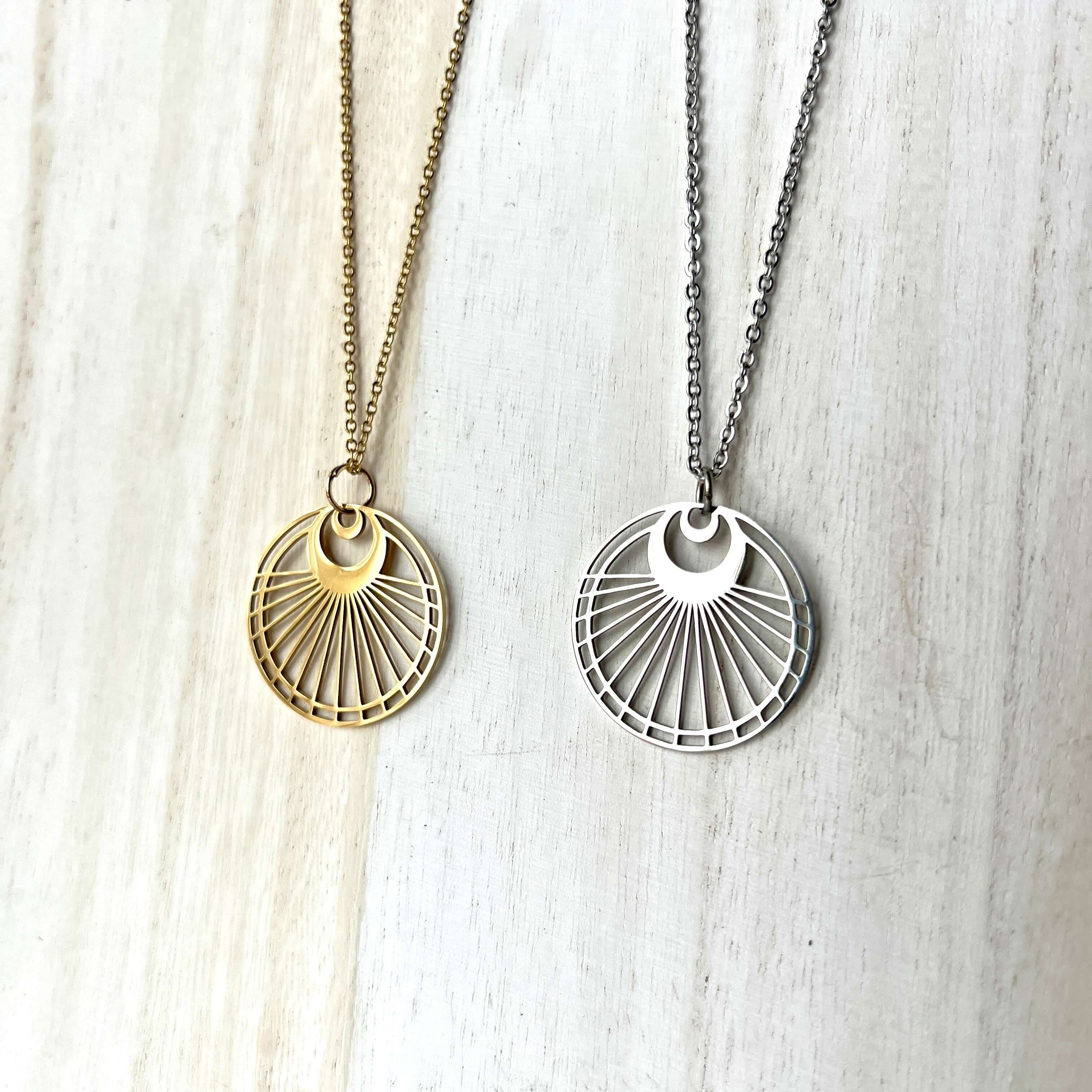 Lunar Radiance Moon Pendant Necklace