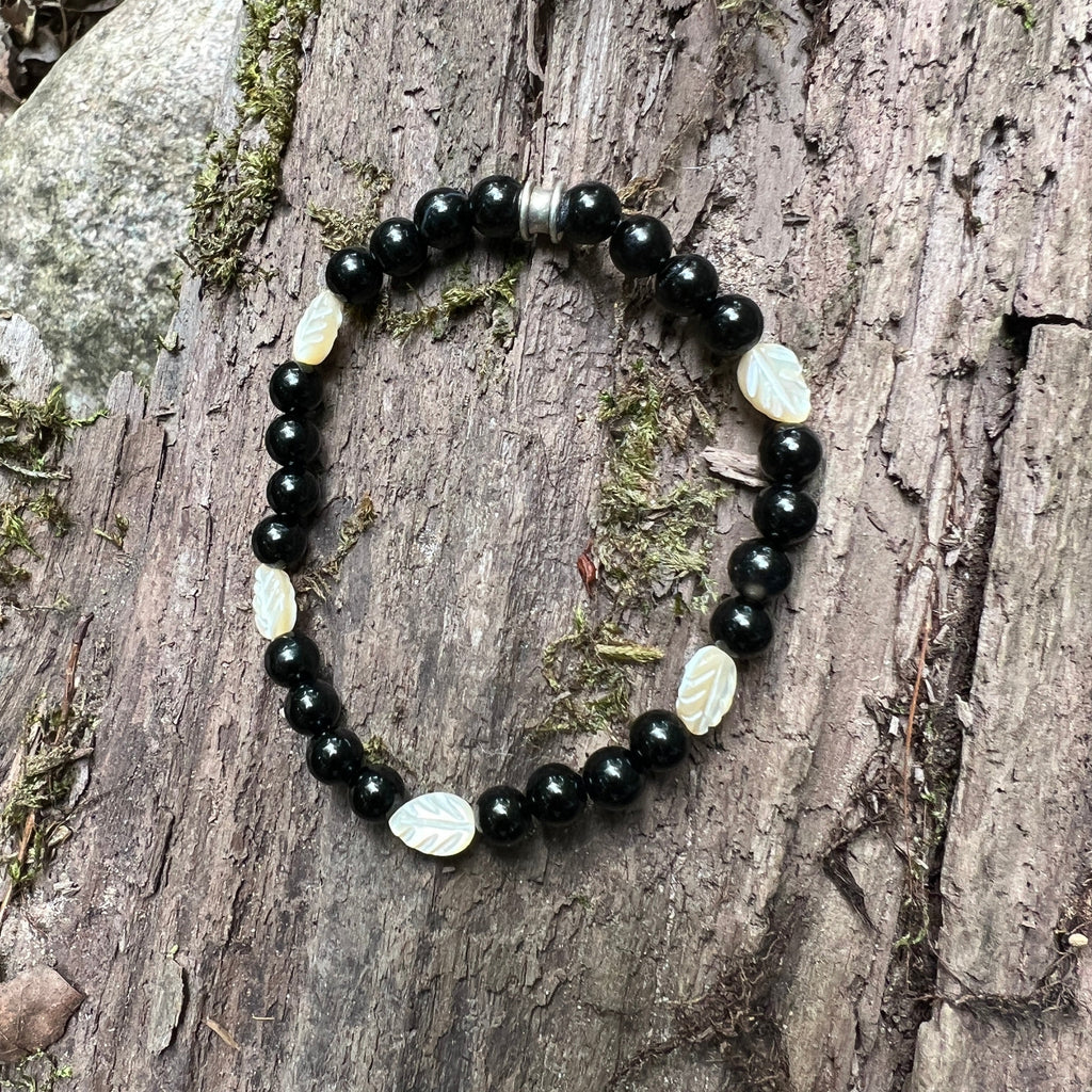 Shadow & Light Bracelet - Mother of Pearl & Onyx