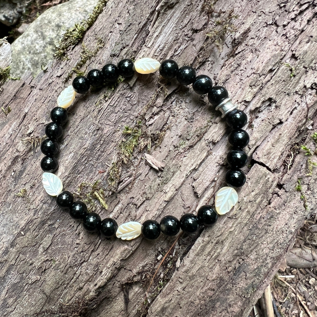 Shadow & Light Bracelet - Mother of Pearl & Onyx