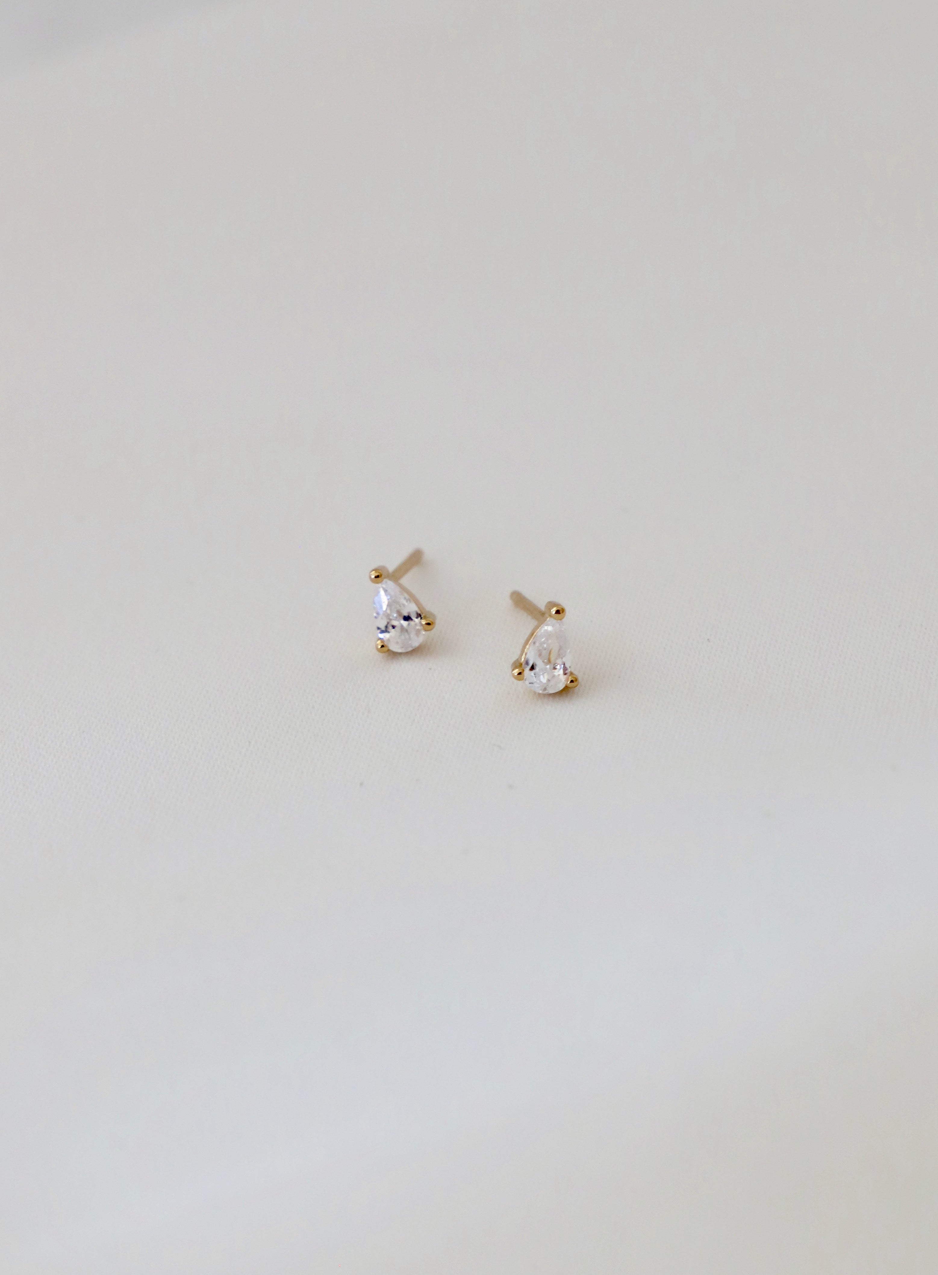 MINI TEARDROP CZ STUDS