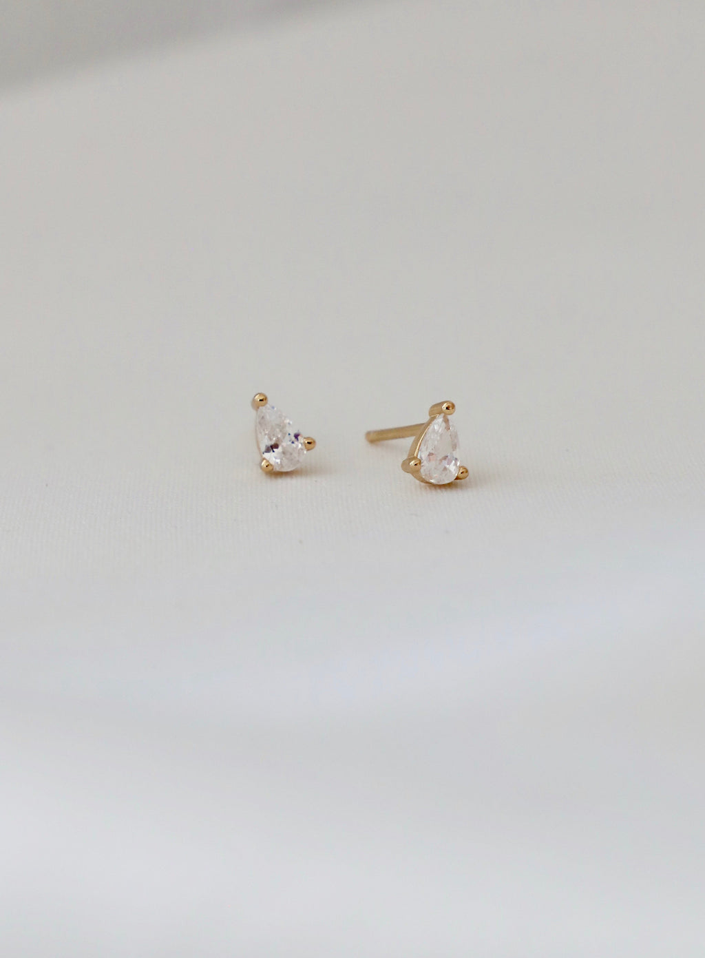 MINI TEARDROP CZ STUDS