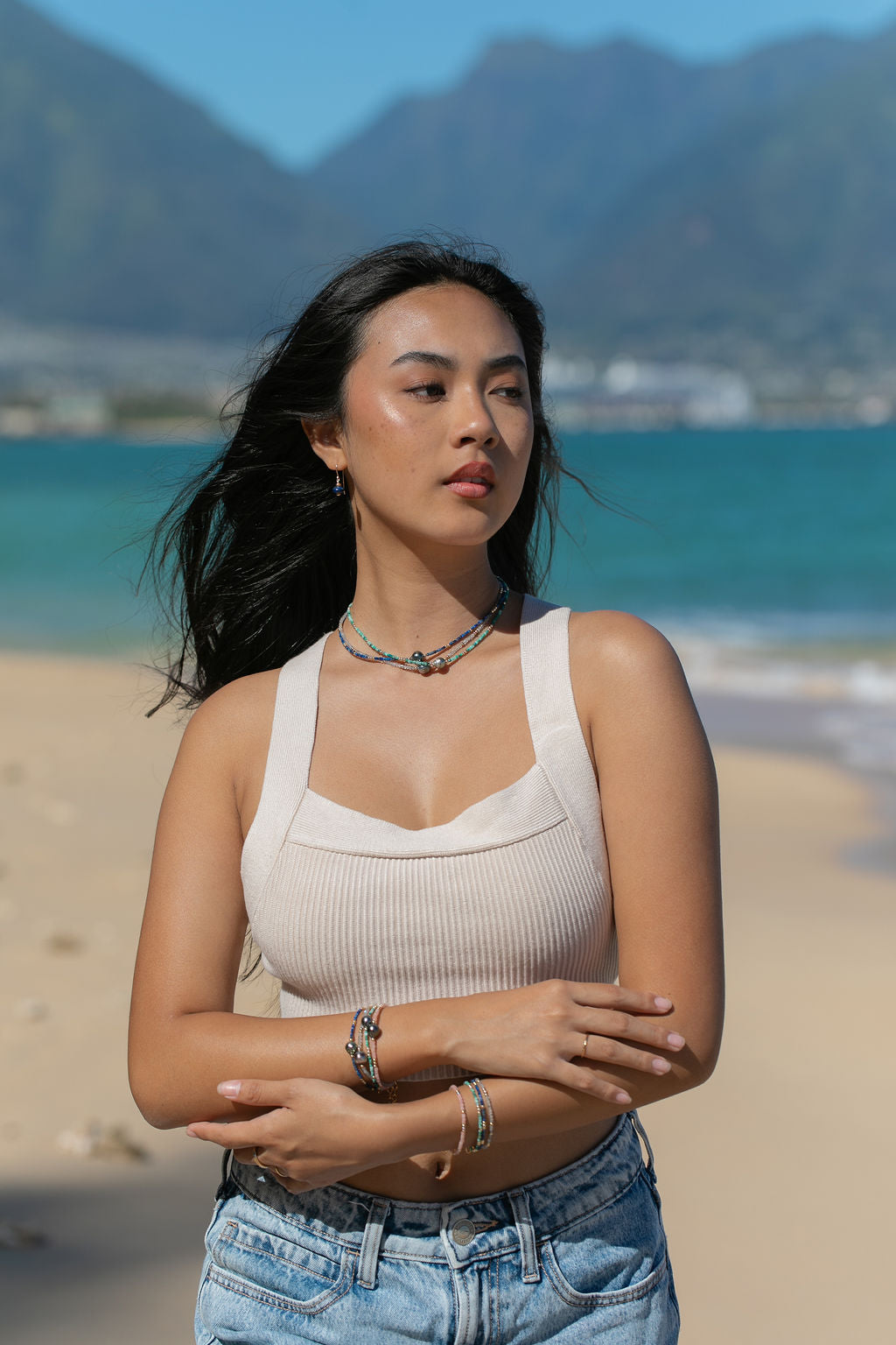 Tahitian Pearl and Gemstone Bracelet - Iolana