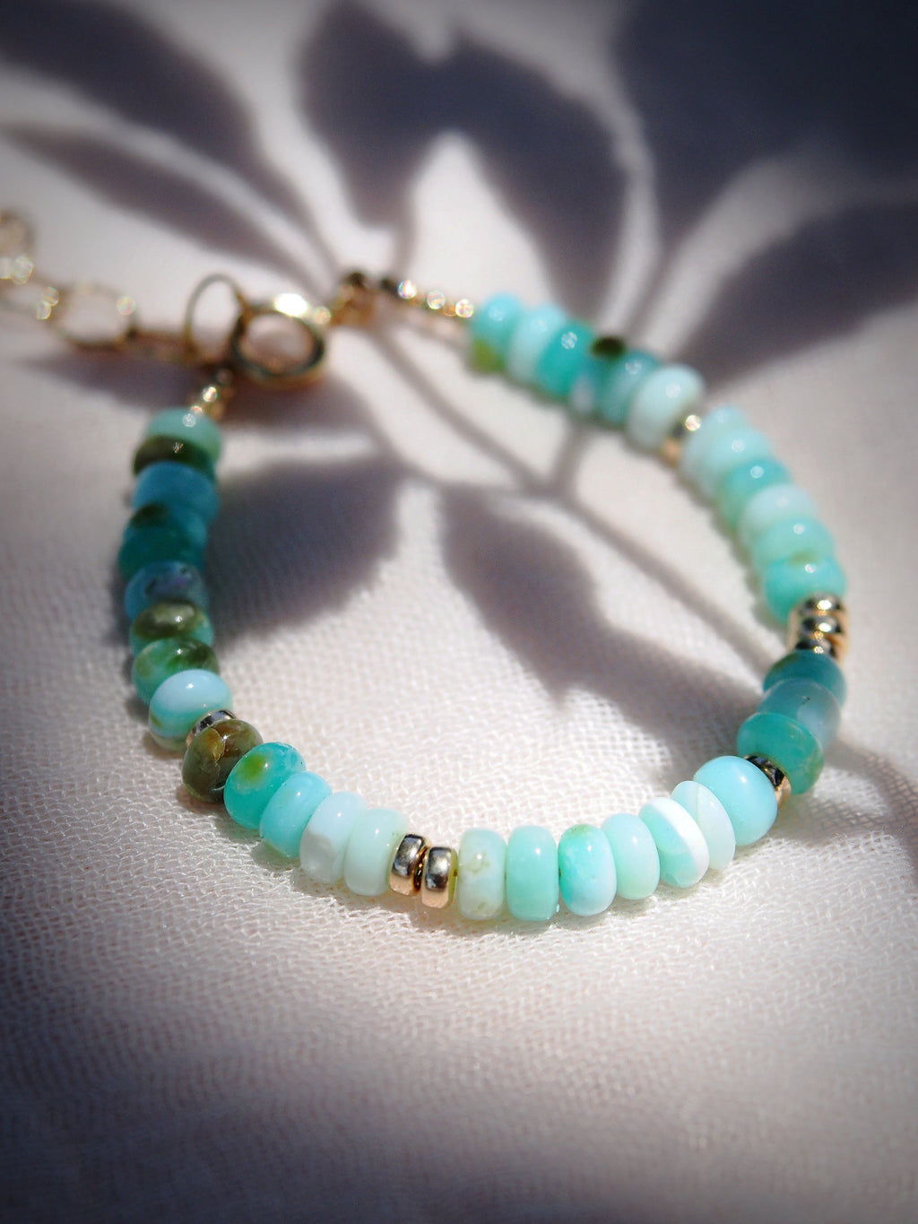 Peruvian Blue Opal Gold Bracelet - Mana'olana