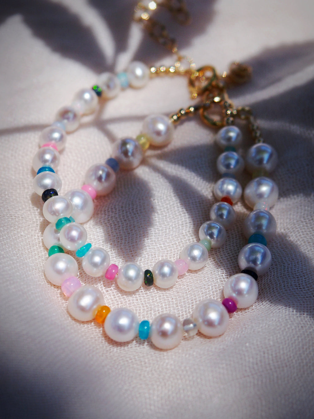 Sale - Rainbow Opal and Pearl Bracelet - Makalani