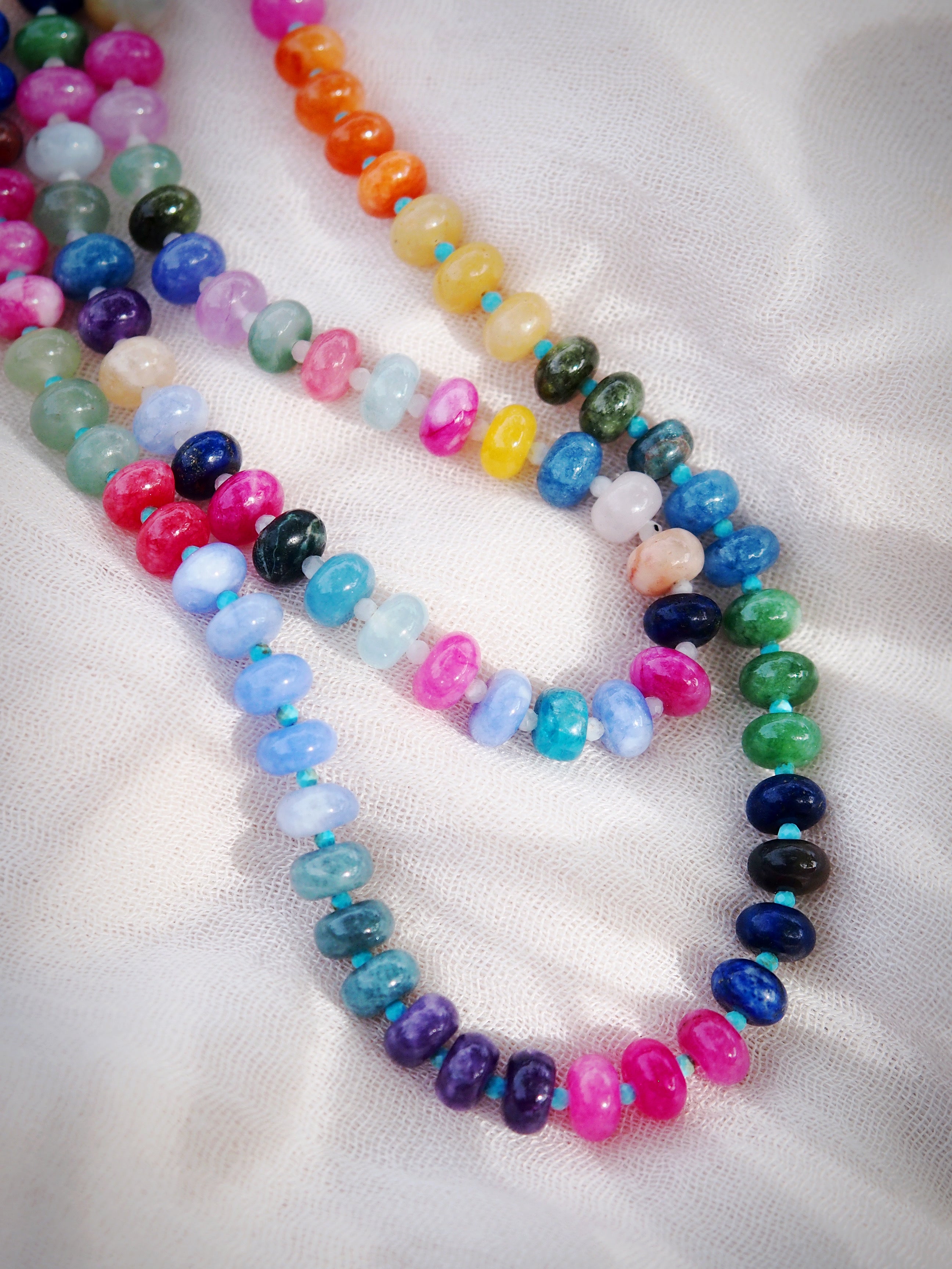 Sale - One of a Kind Rainbow Gemstone Necklace - Leilani