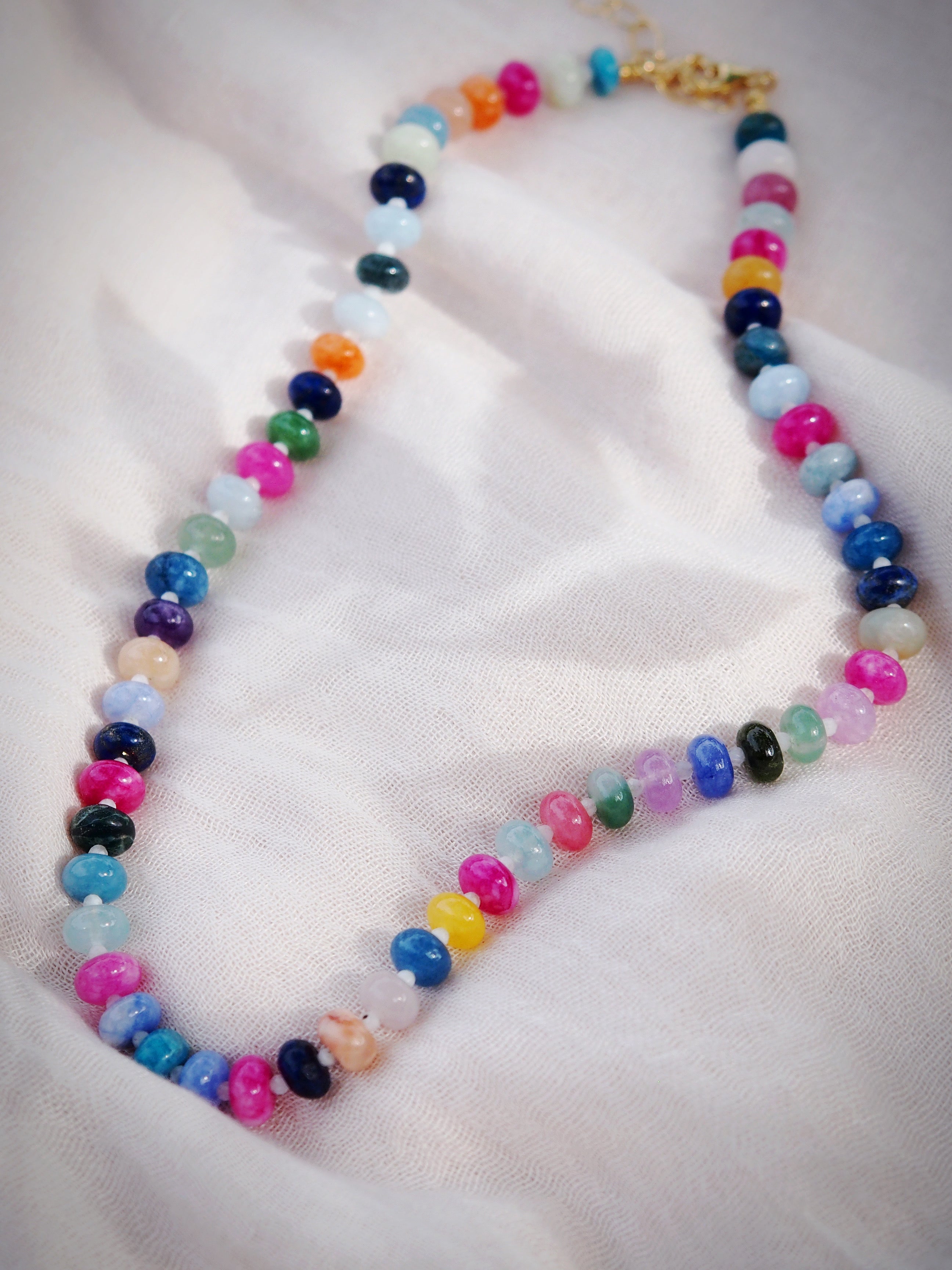 Sale - One of a Kind Rainbow Gemstone Necklace - Leilani