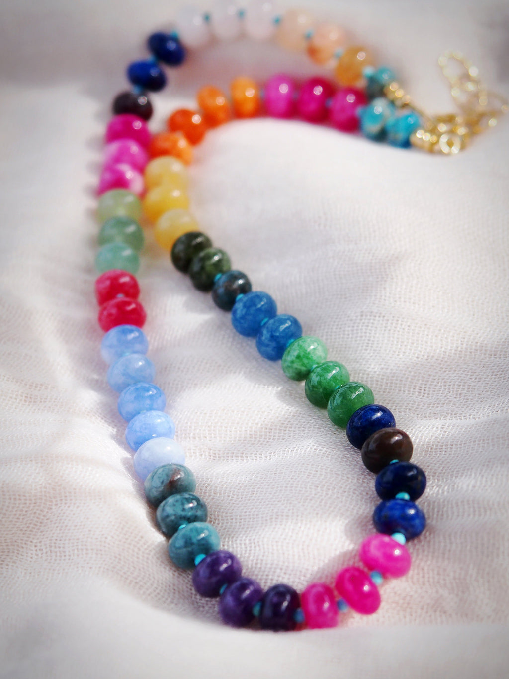 Sale - One of a Kind Rainbow Gemstone Necklace - Leilani