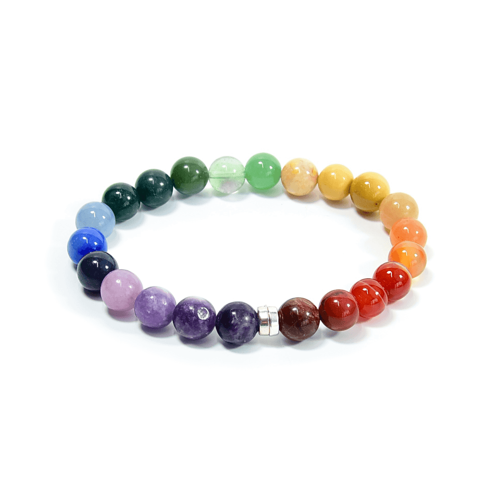 Rainbow Love Bracelet - Natural Gemstone Chakra Pride Bracelet