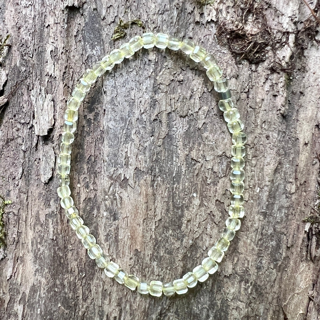 Citrine Cube Bracelet - Subtle Radiance Collection