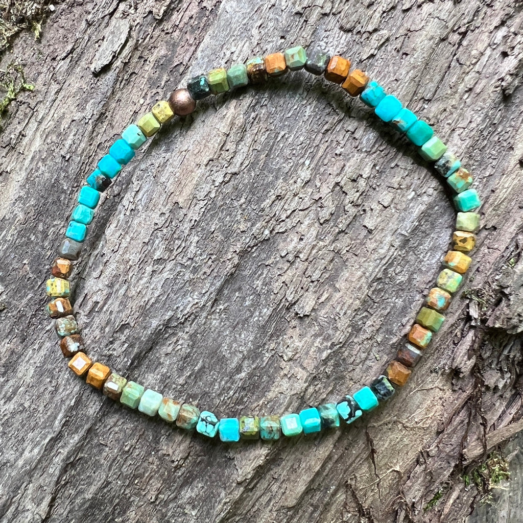 Hubei Turquoise Cube Bracelet - Subtle Radiance Collection