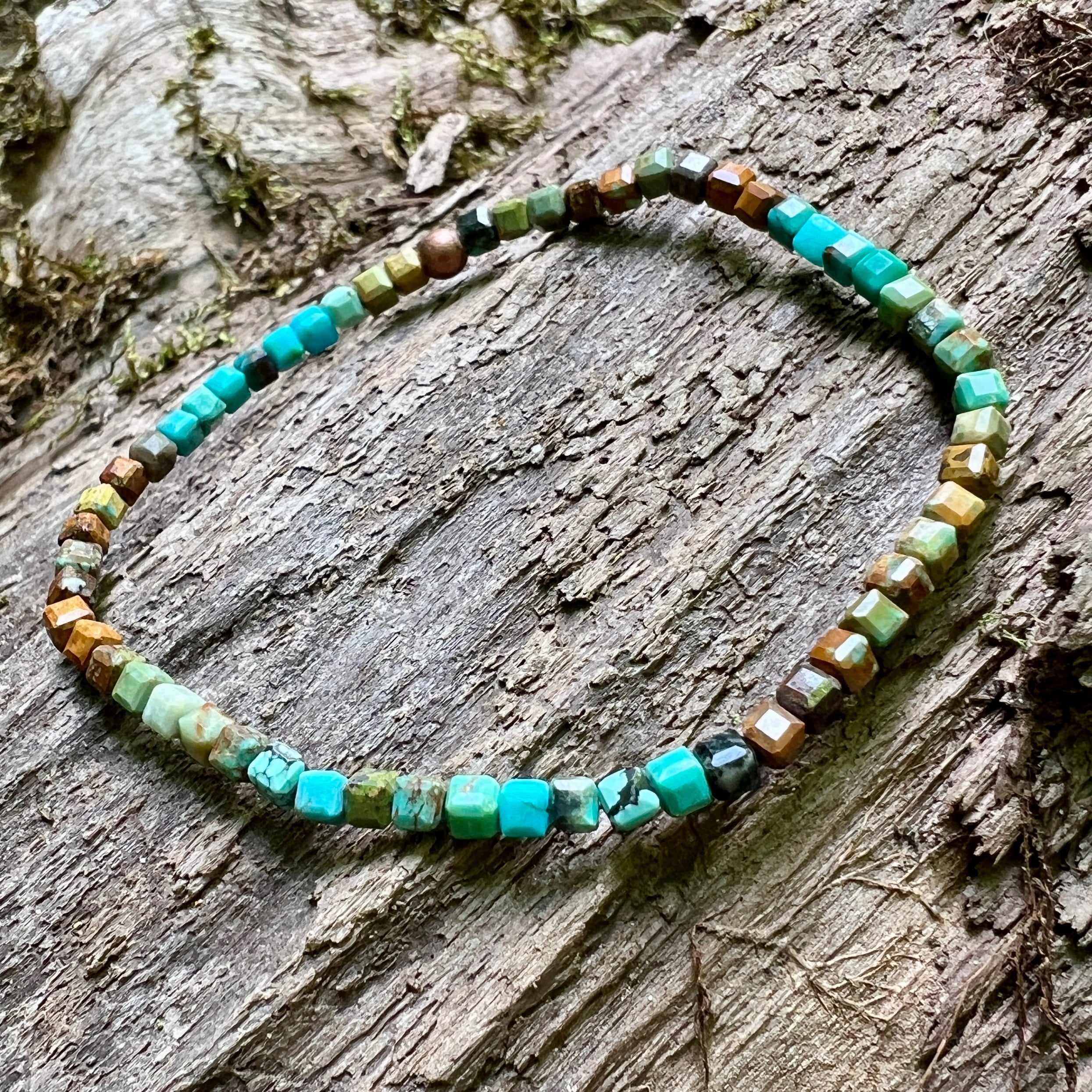 Hubei Turquoise Cube Bracelet - Subtle Radiance Collection