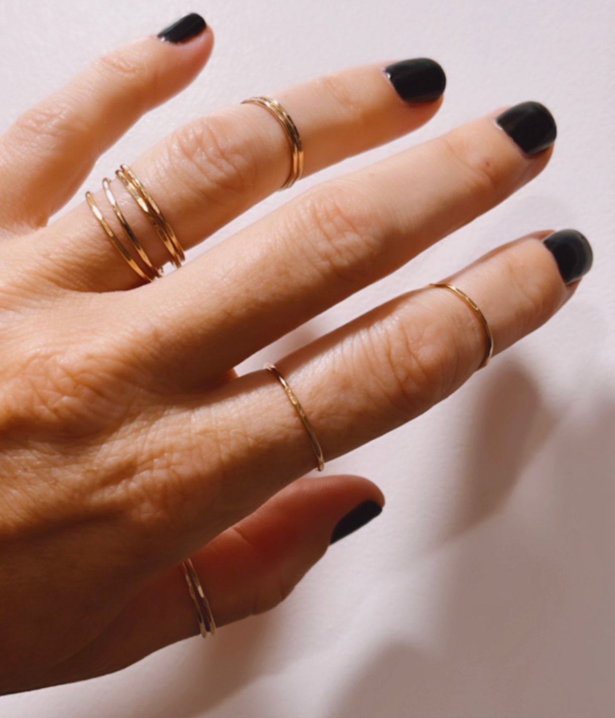 HAMMERED STACKING RING