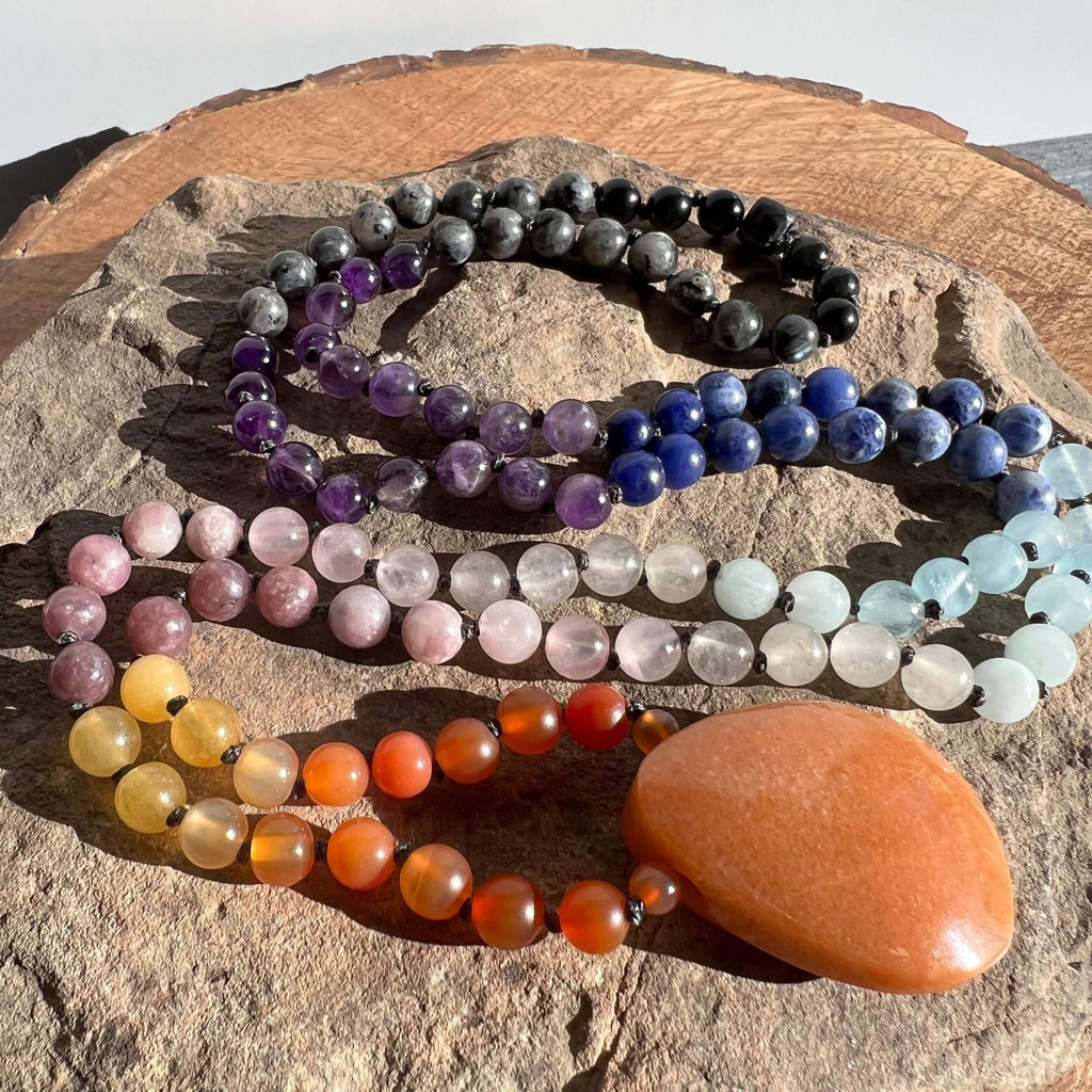 Sunset Meditation Mala – 108 Beads for Grounding, Balance & Reflection