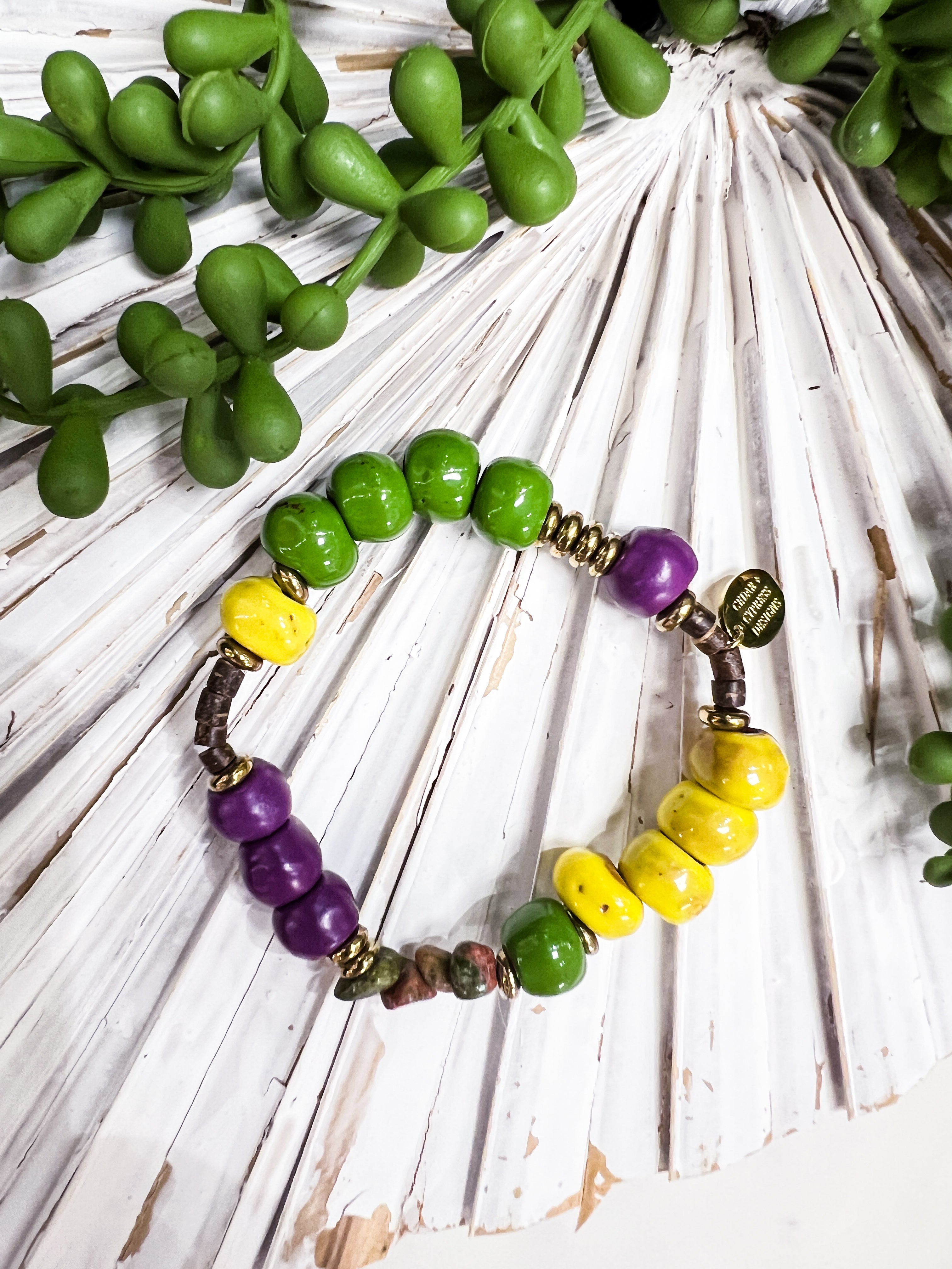 Tap Tap Bracelet - Mardi Gras Game Day
