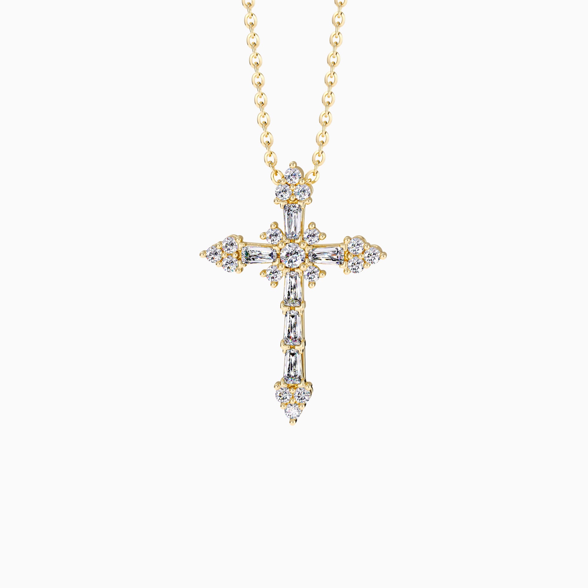 Byzantine Faith Cross Pendant Necklace