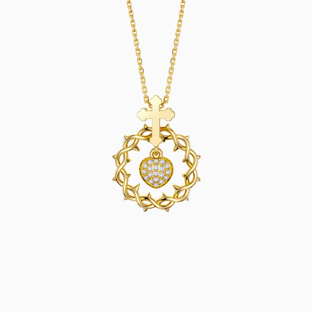 The Sacred Heart Dangle Pendant Necklace