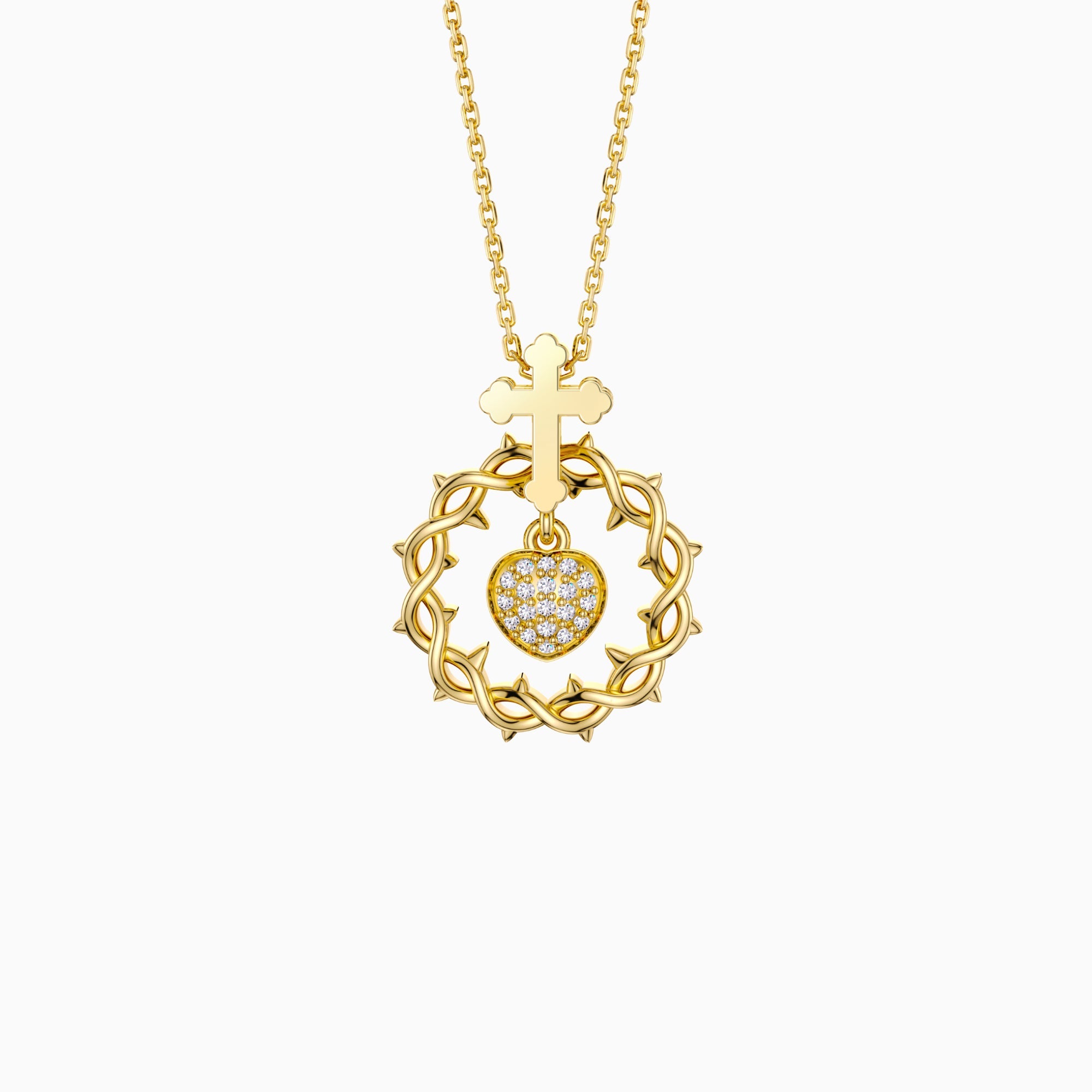 The Sacred Heart Dangle Pendant Necklace