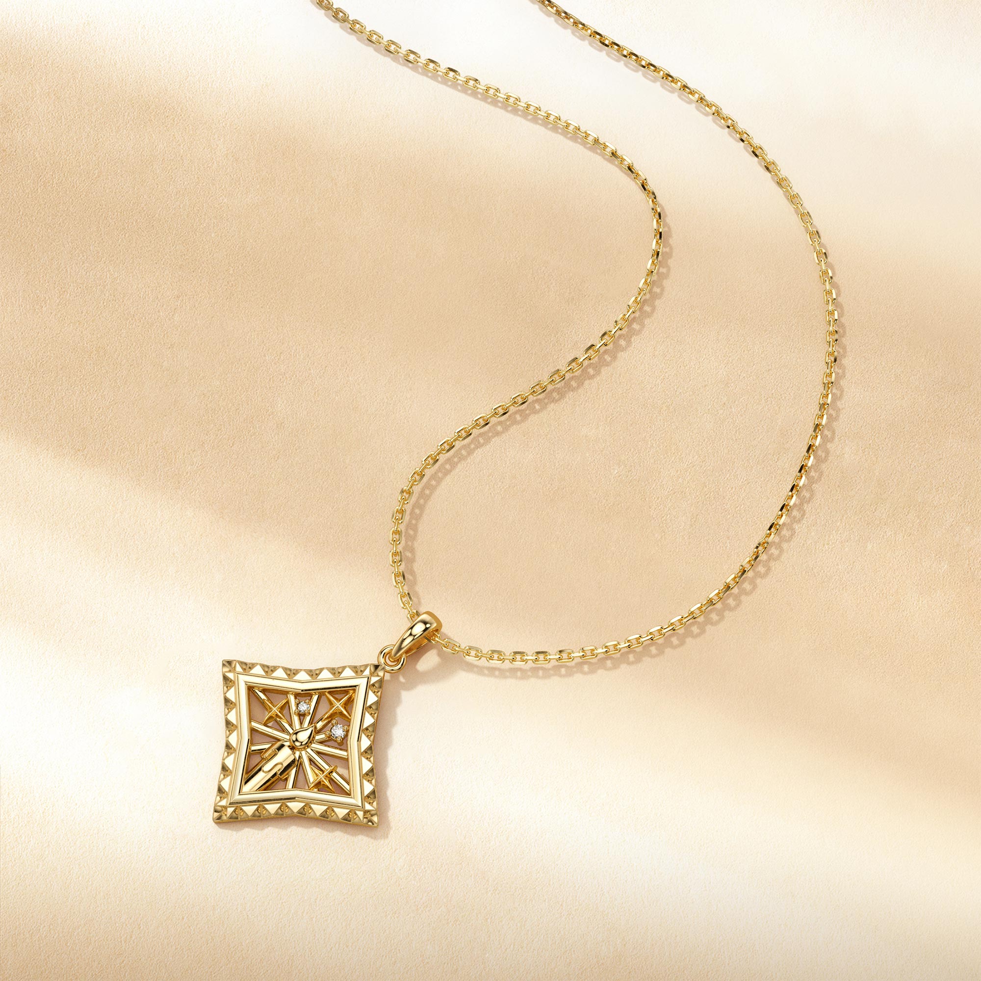 Parable of the Lamp Under a Bushel Candle Star Pendant Necklace