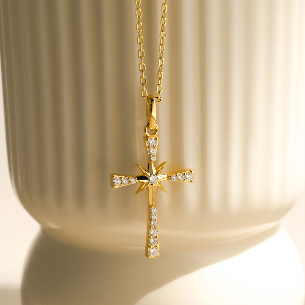 Guiding Star Cross Pendant Necklace