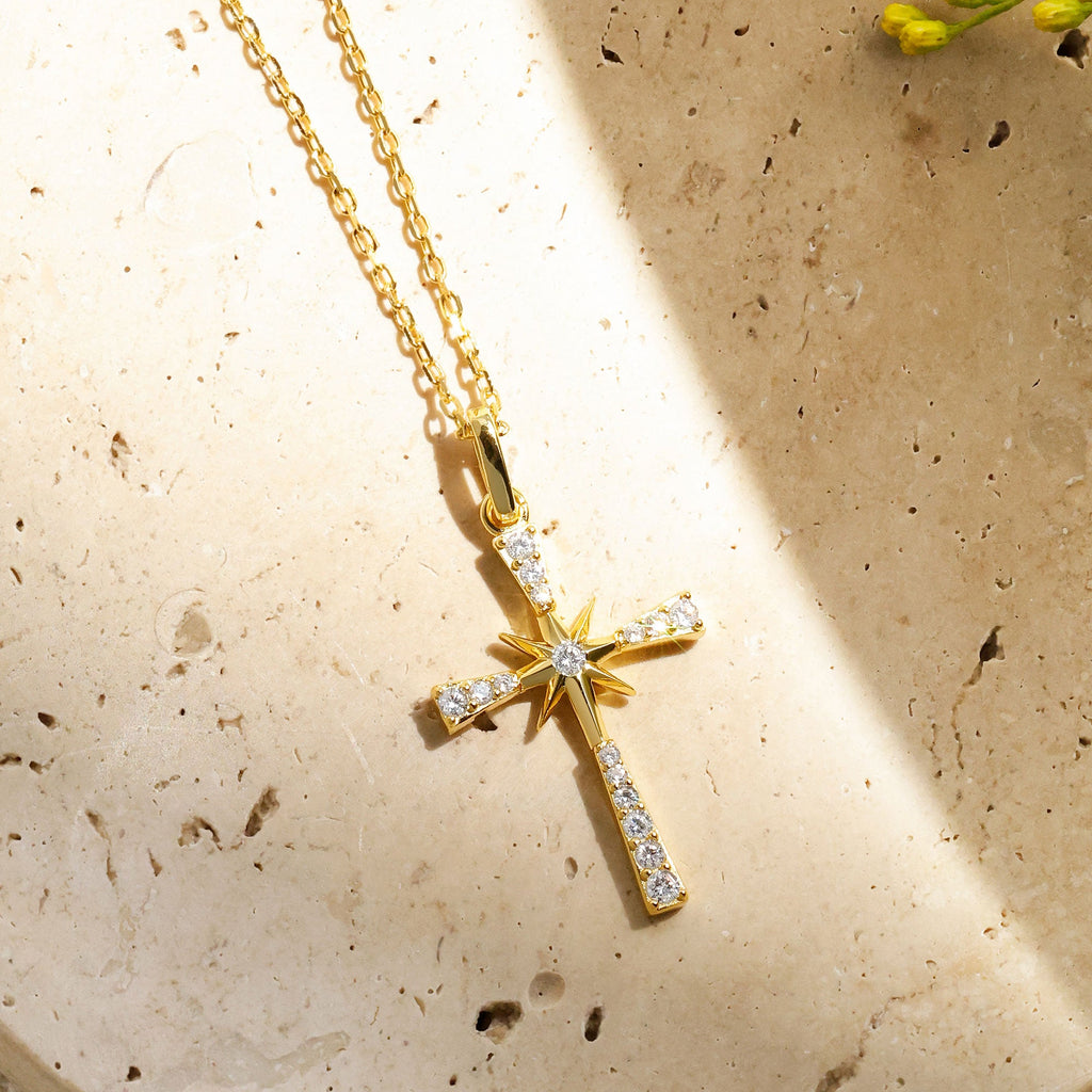 Guiding Star Cross Pendant Necklace