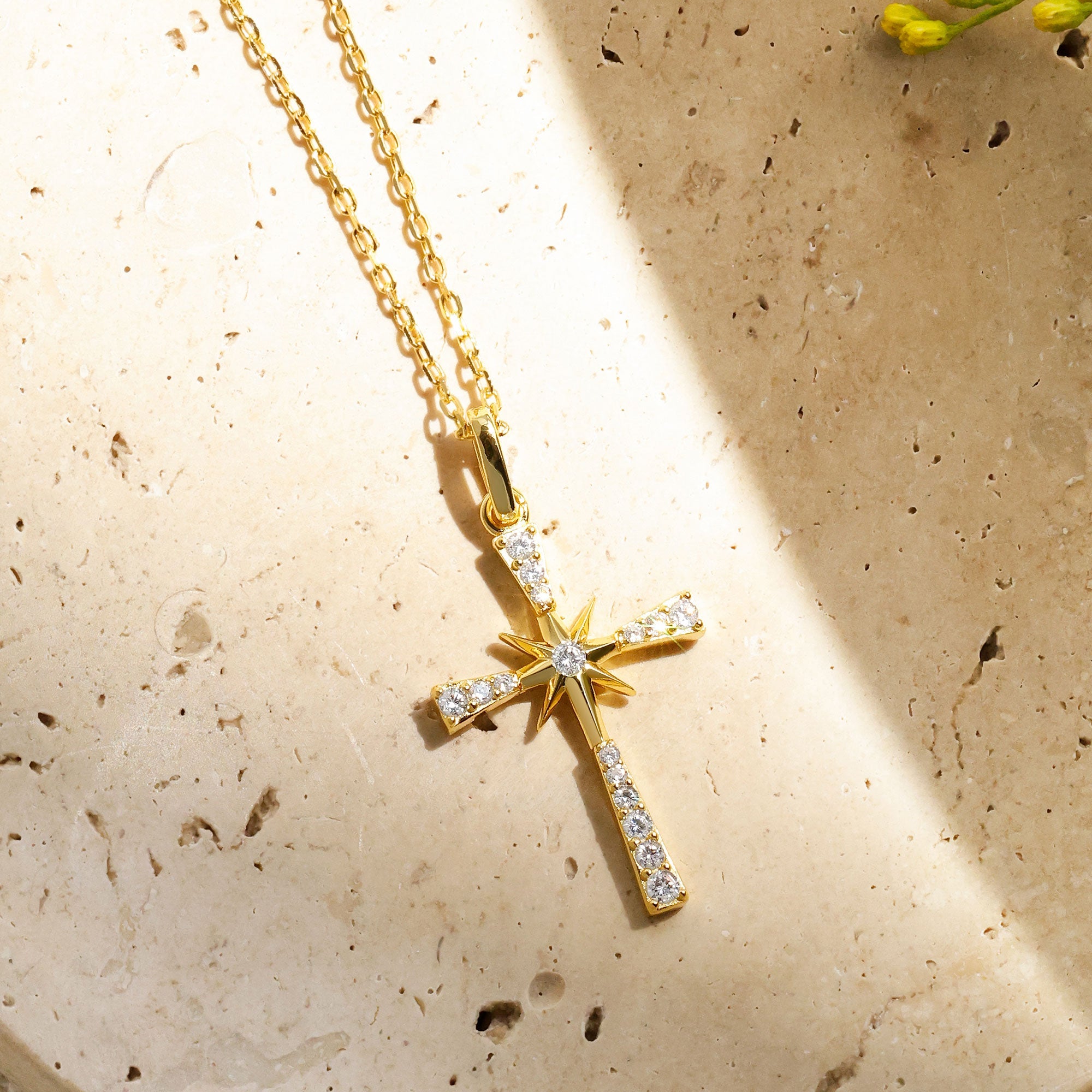 Guiding Star Cross Pendant Necklace