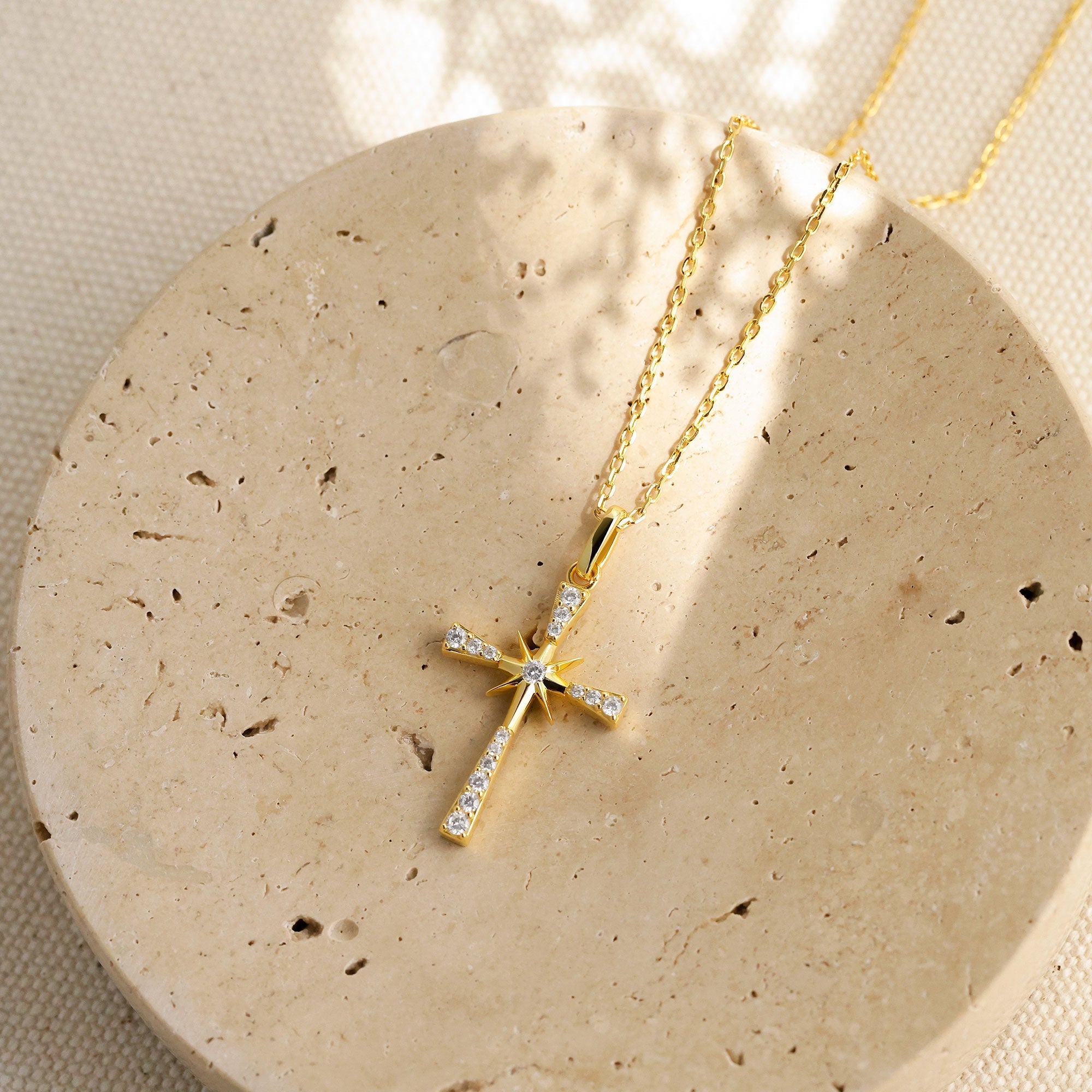 Guiding Star Cross Pendant Necklace