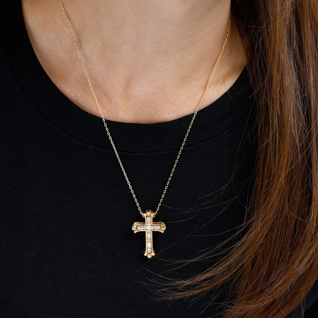 Versatile Cross Duo Set Pendant Necklace