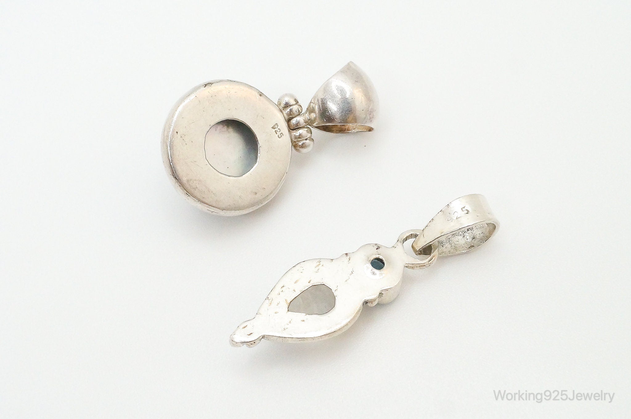 Vintage Multi Gem Sterling Silver Pendants