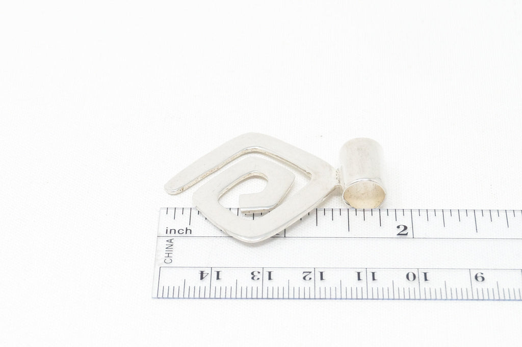 Retired Silpada Spiral Geometric Maze Sterling Silver Necklace Pendant