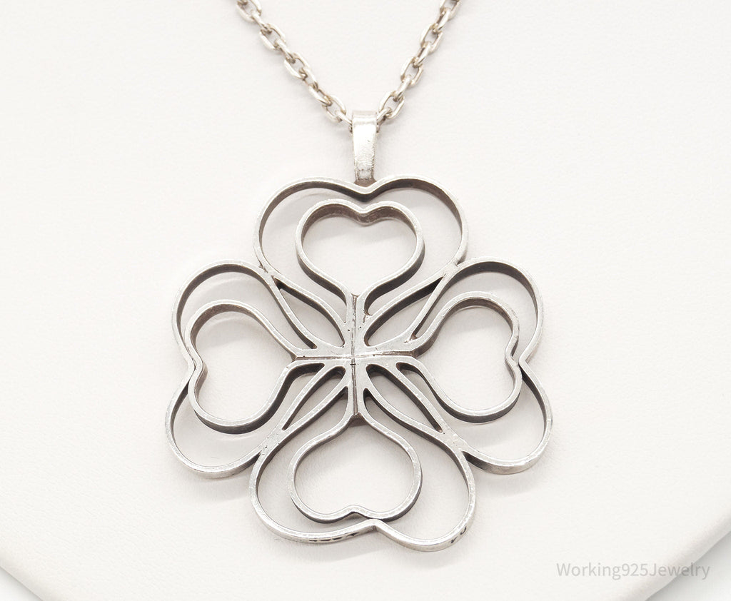 Antique Sheffield England Designer JS Sterling Silver Necklace