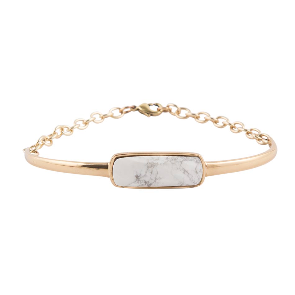 Back to Basics White Howlite Bracelet