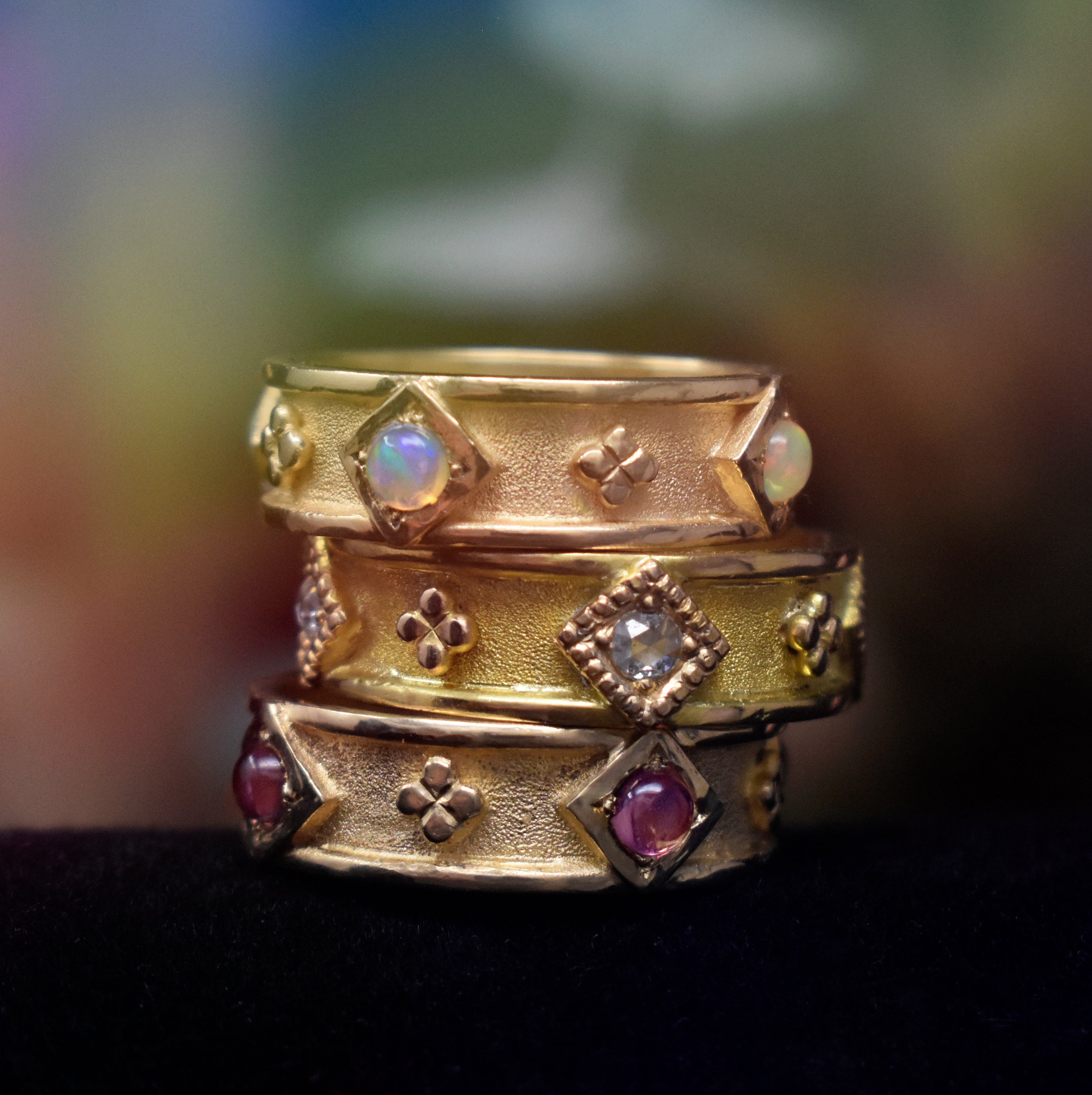 Bastion Ring with Pink Tourmaline